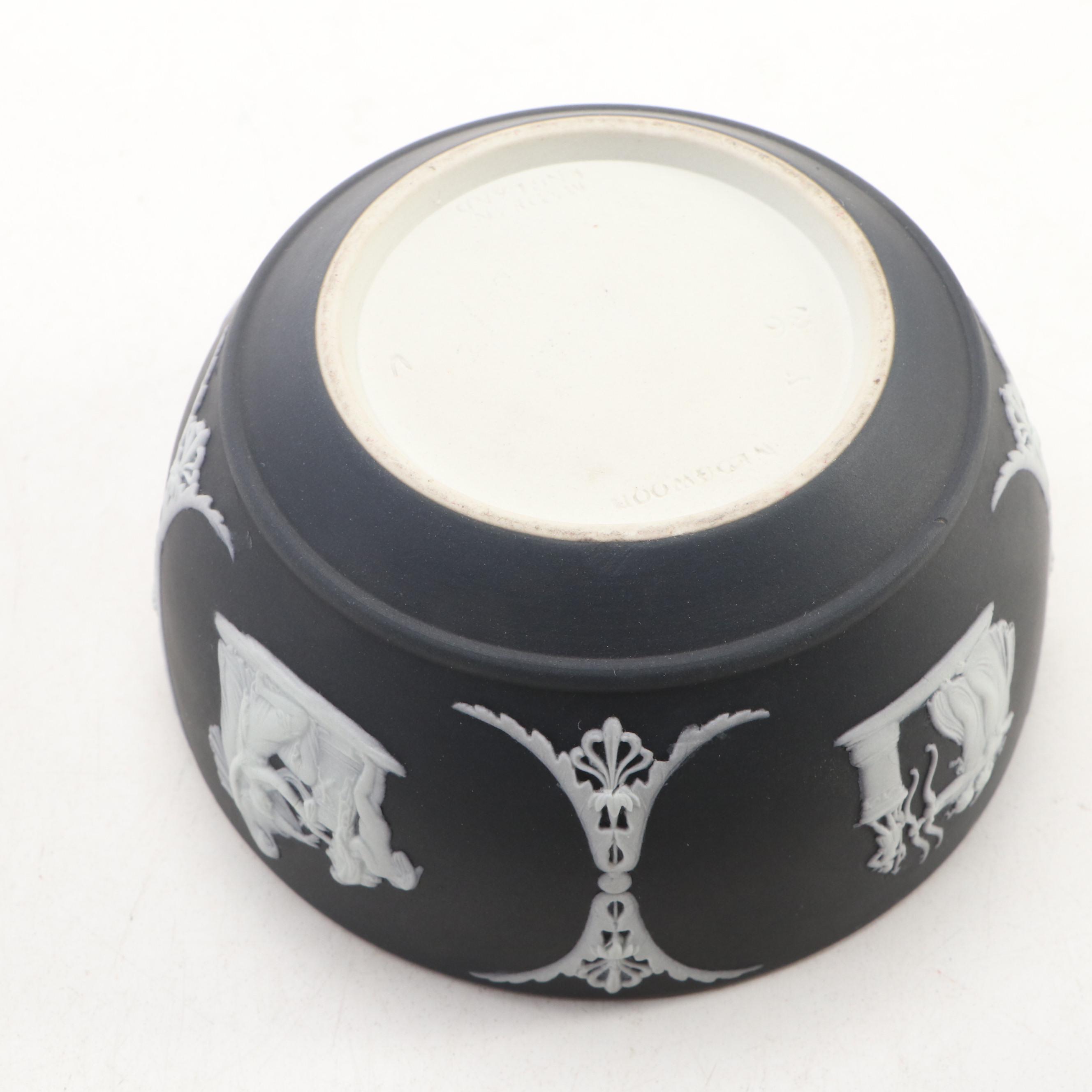 Wedgwood Victorian Neoclassical Black Jasperware Bowls