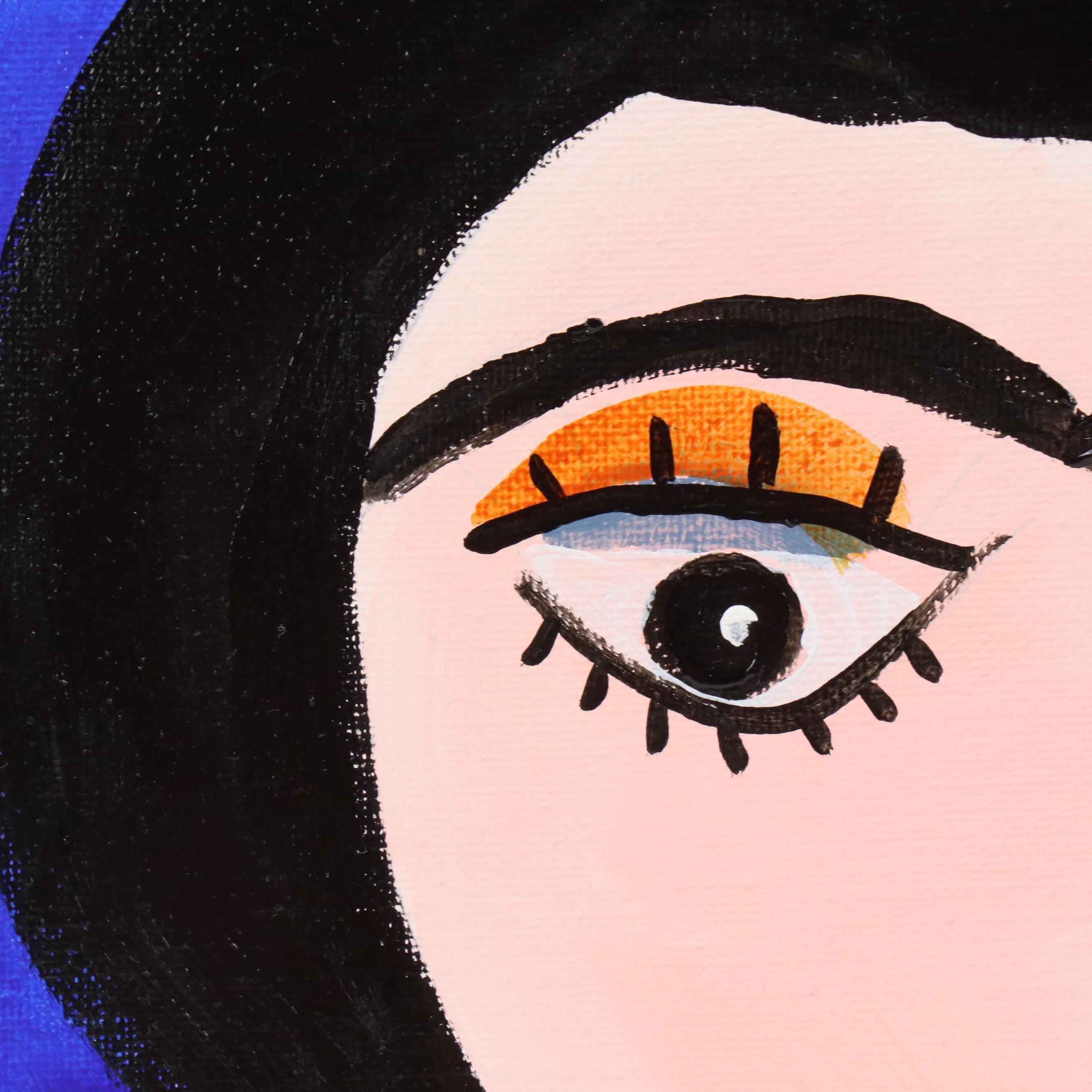 Milagros Pongo Stylized Mixed Media Portrait of Frida Kahlo "Frida"