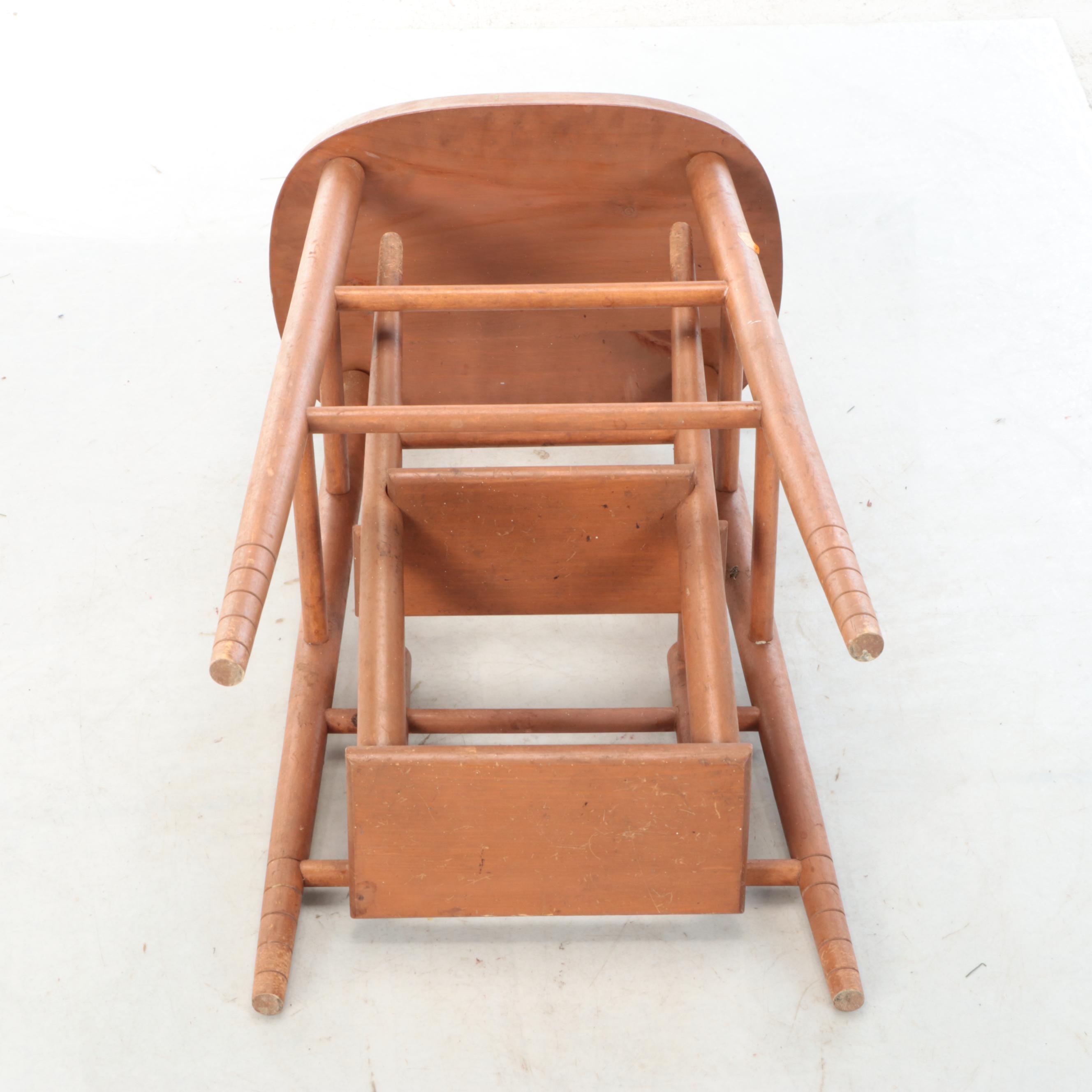 Wood Metamorphic Stool, 20th Century