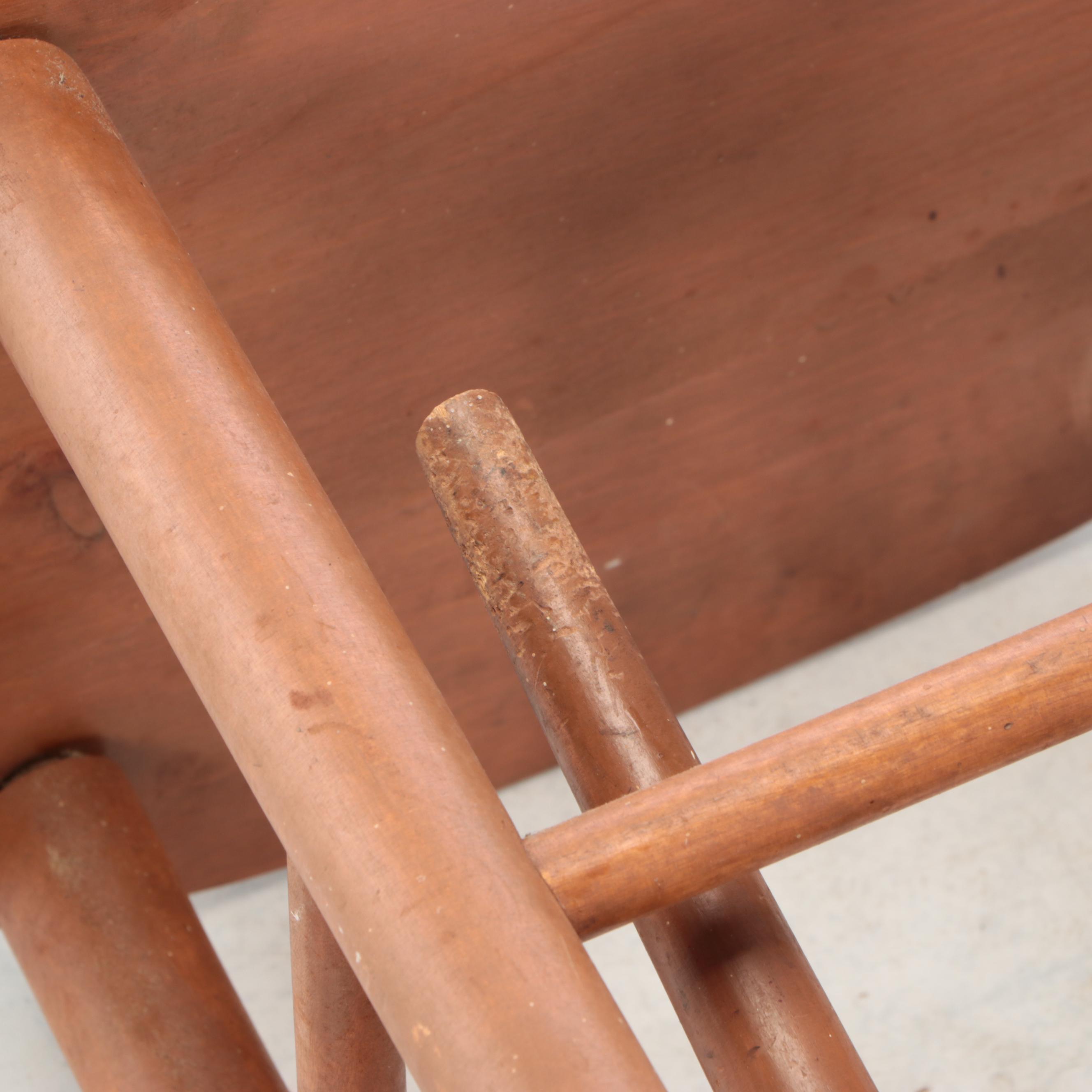 Wood Metamorphic Stool, 20th Century