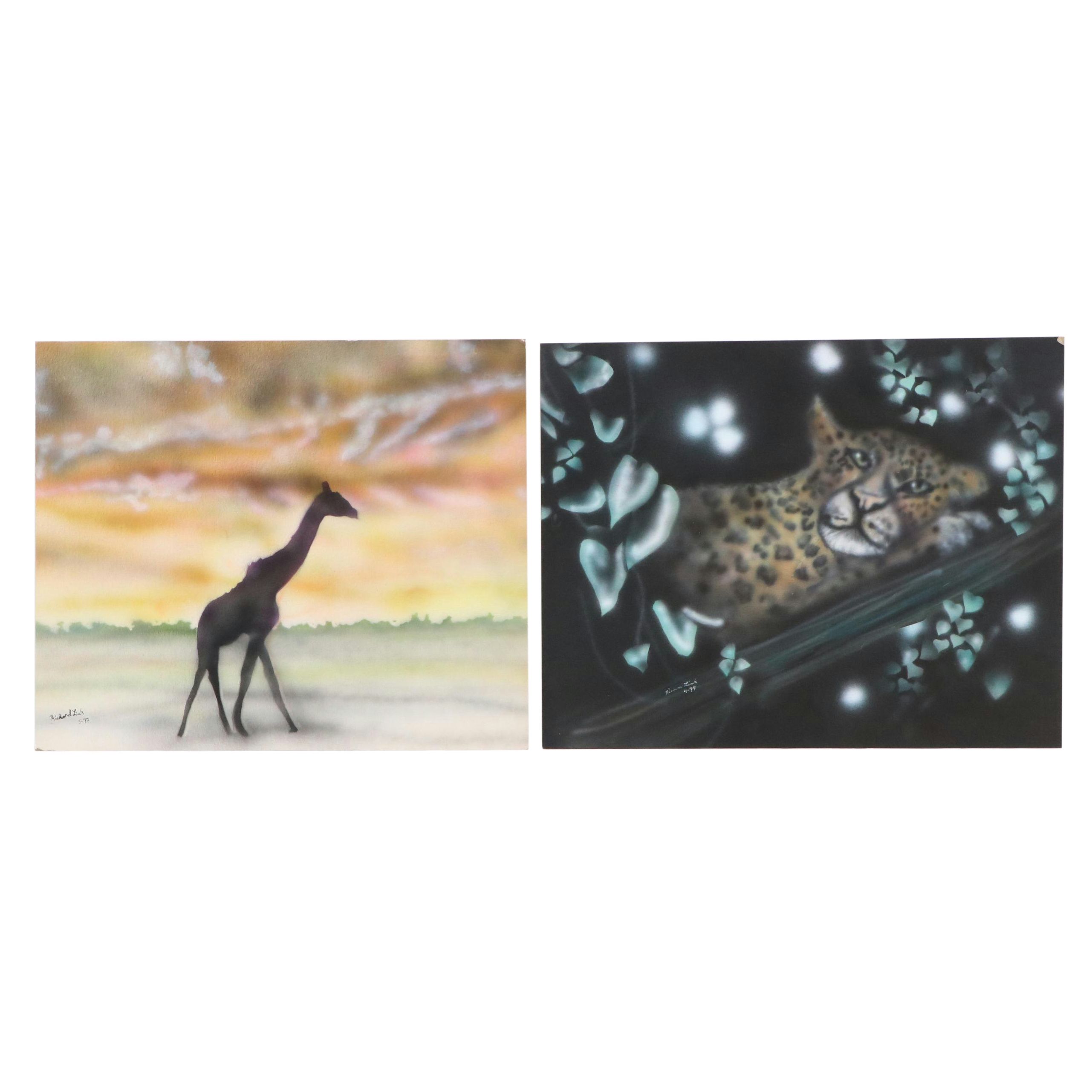 Richard Link Airbrush Stencil Paintings, 1977