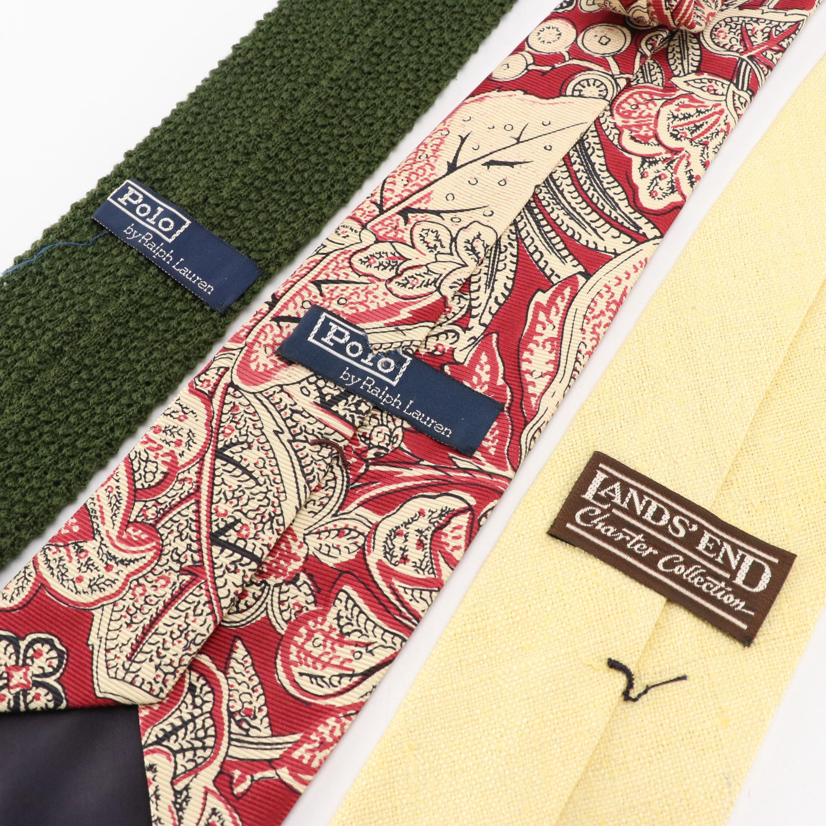 Men's Assorted Silk & Other Neckties from Polo Ralph Lauren, Guy Laroche & More