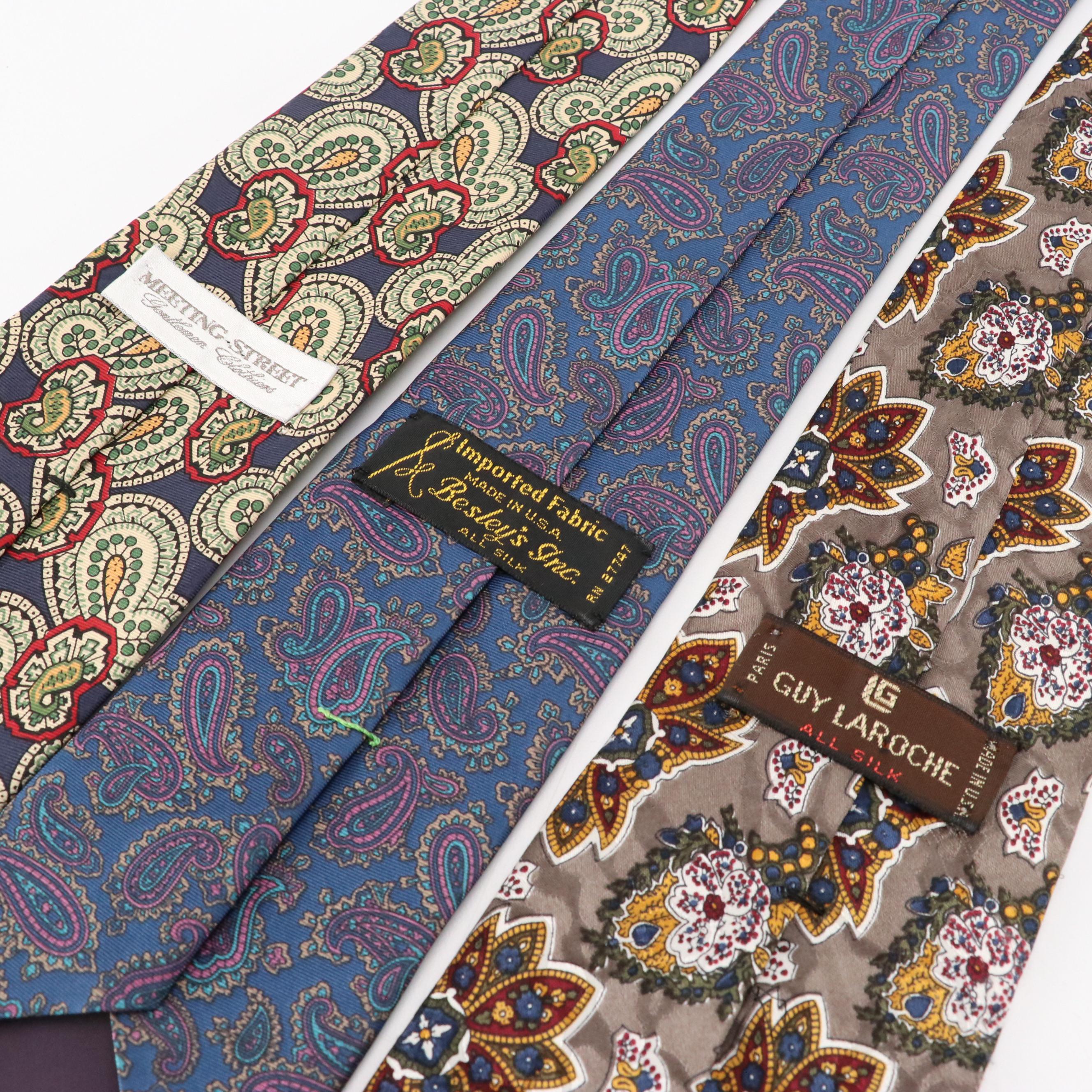 Men's Assorted Silk & Other Neckties from Polo Ralph Lauren, Guy Laroche & More