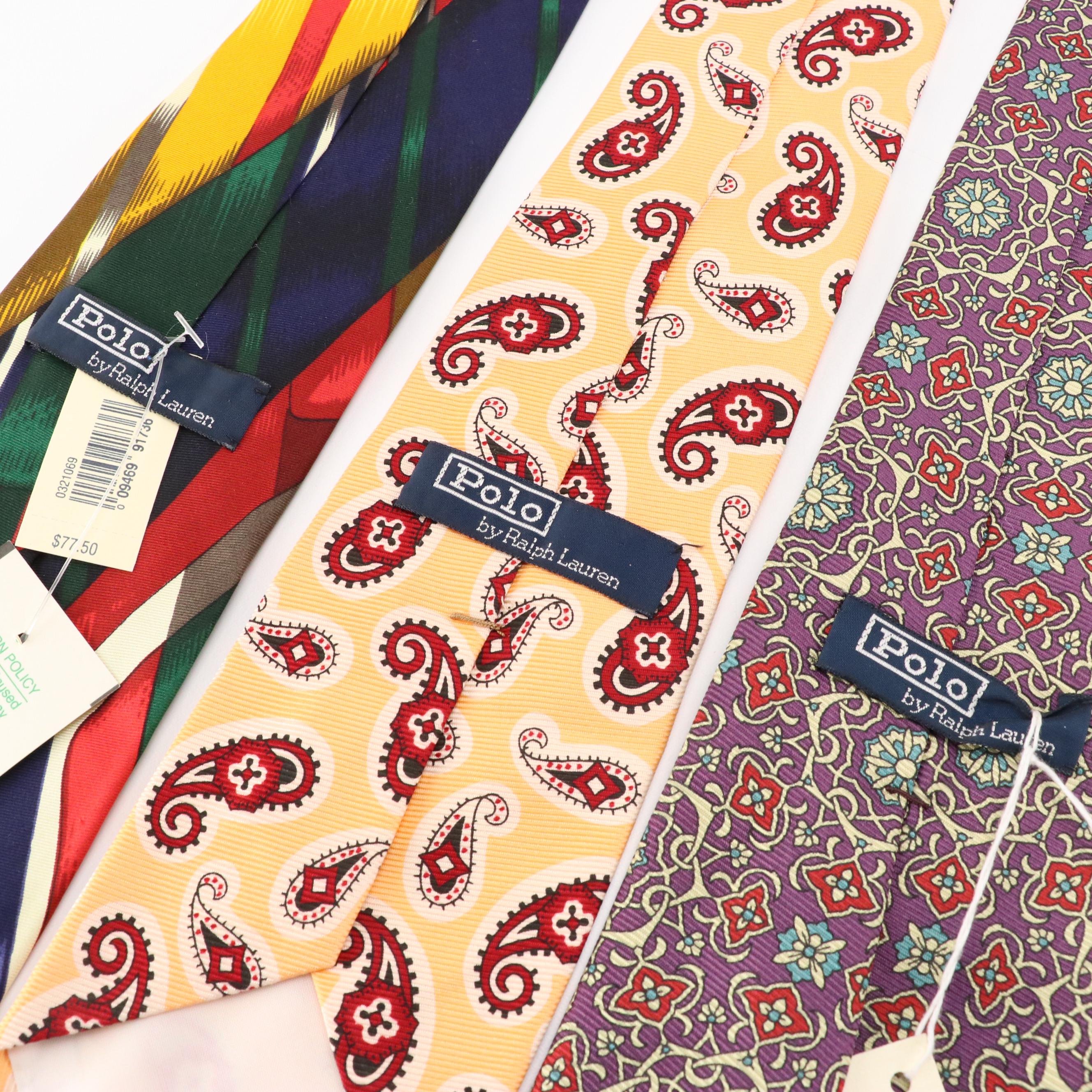Men's Assorted Silk & Other Neckties from Polo Ralph Lauren, Guy Laroche & More