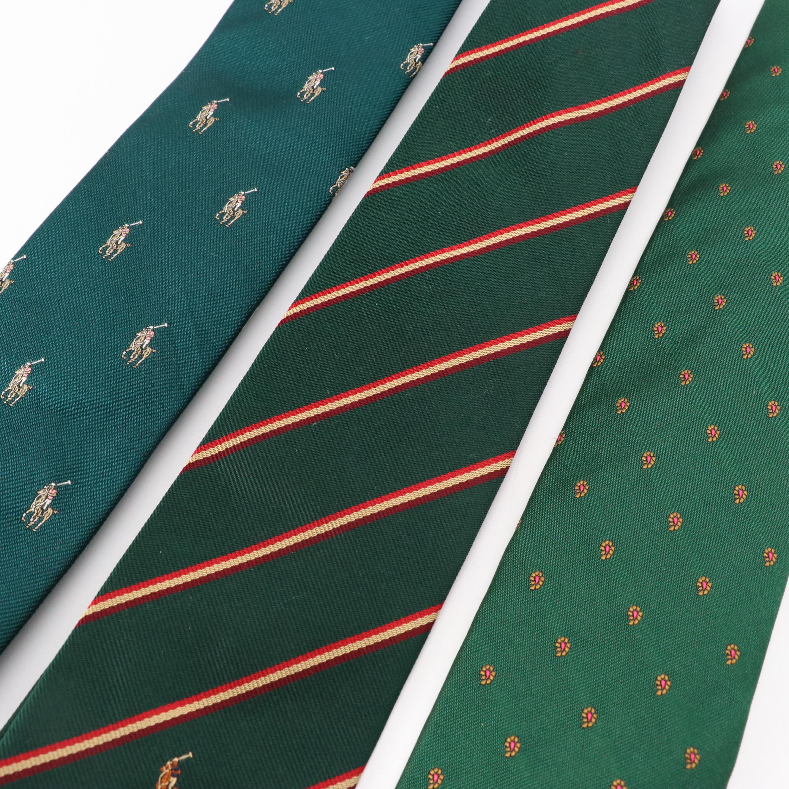 Men's Assorted Silk & Other Neckties from Polo Ralph Lauren, Guy Laroche & More