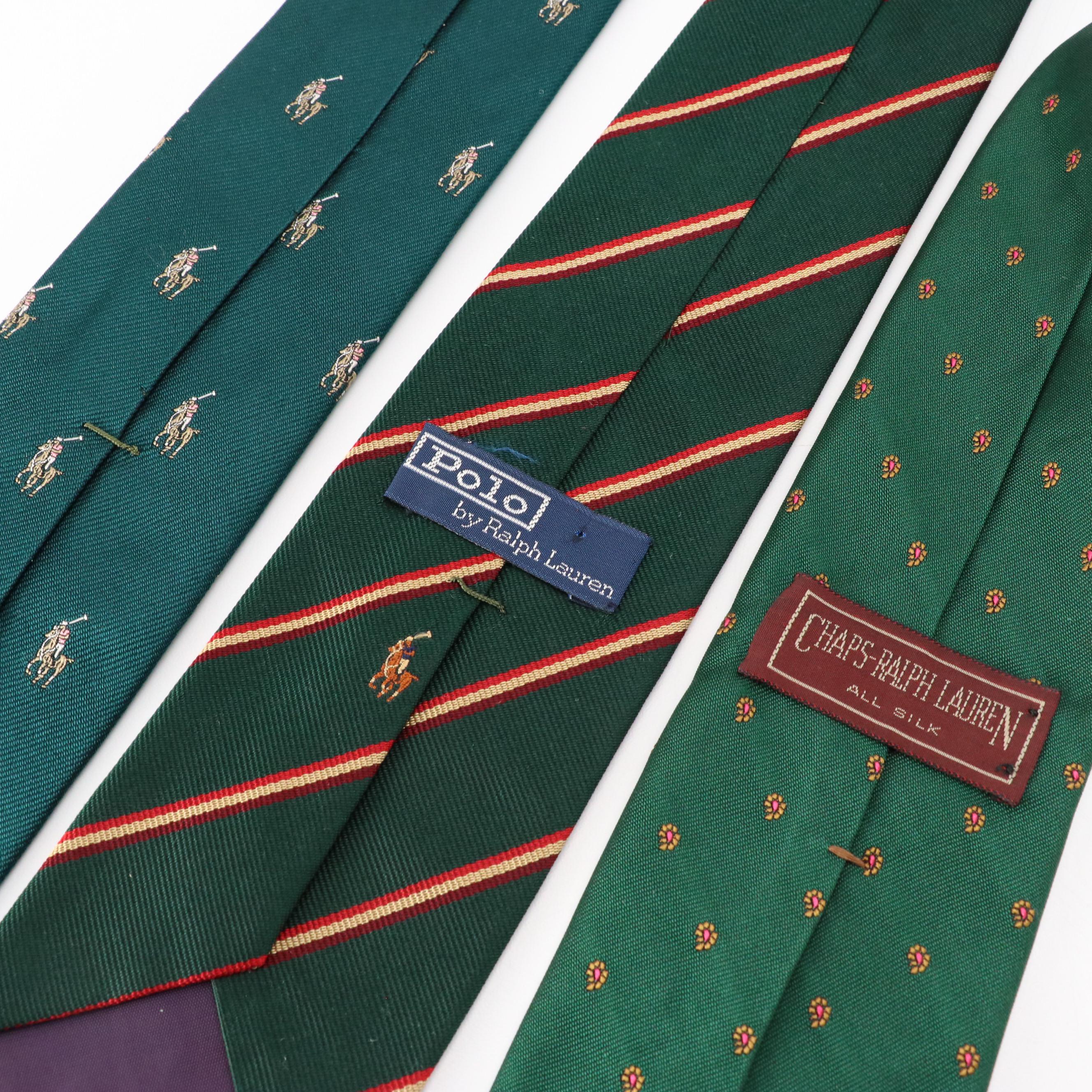 Men's Assorted Silk & Other Neckties from Polo Ralph Lauren, Guy Laroche & More