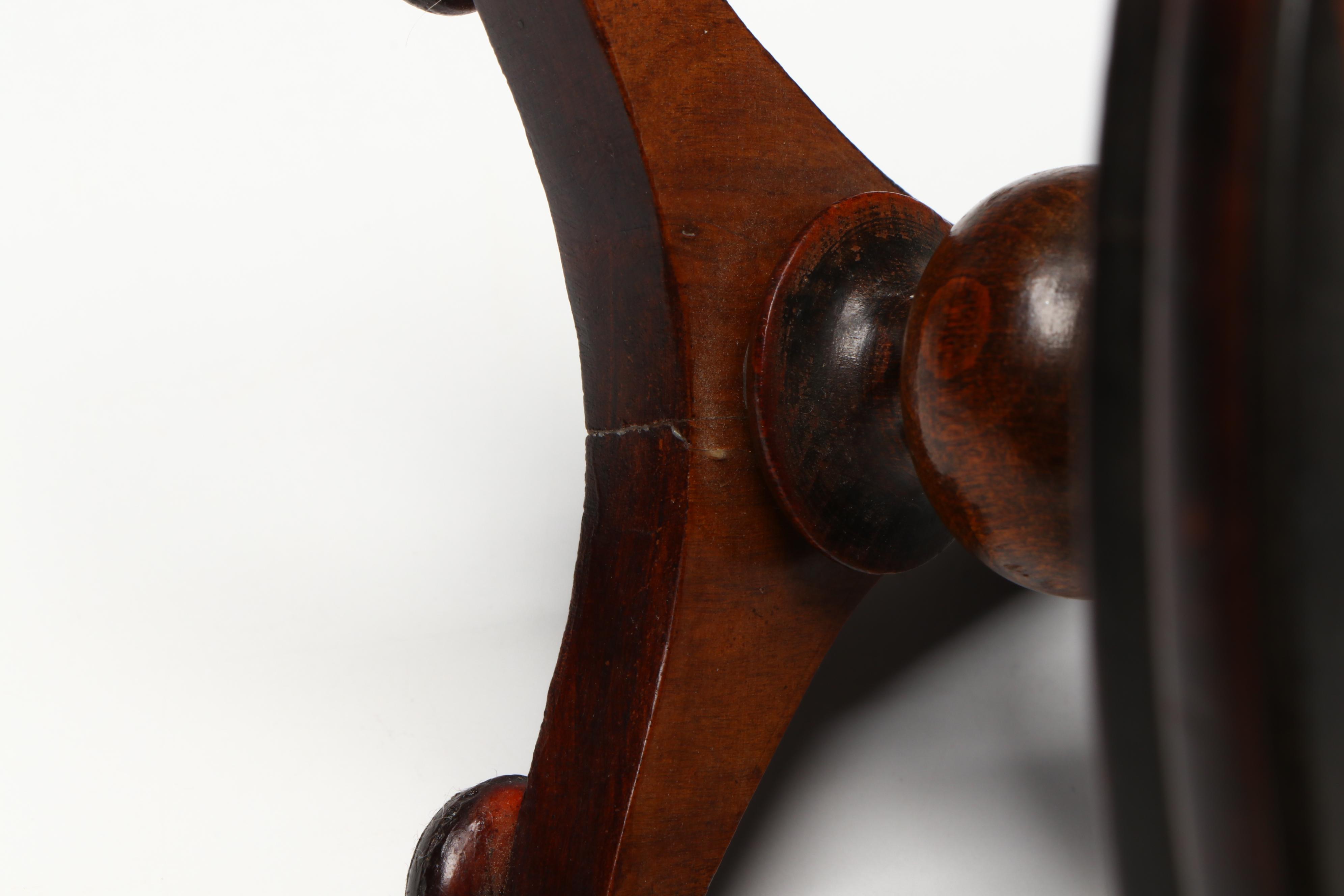 Diminutive Regency Style Parquetry Wood Table with Footed Base