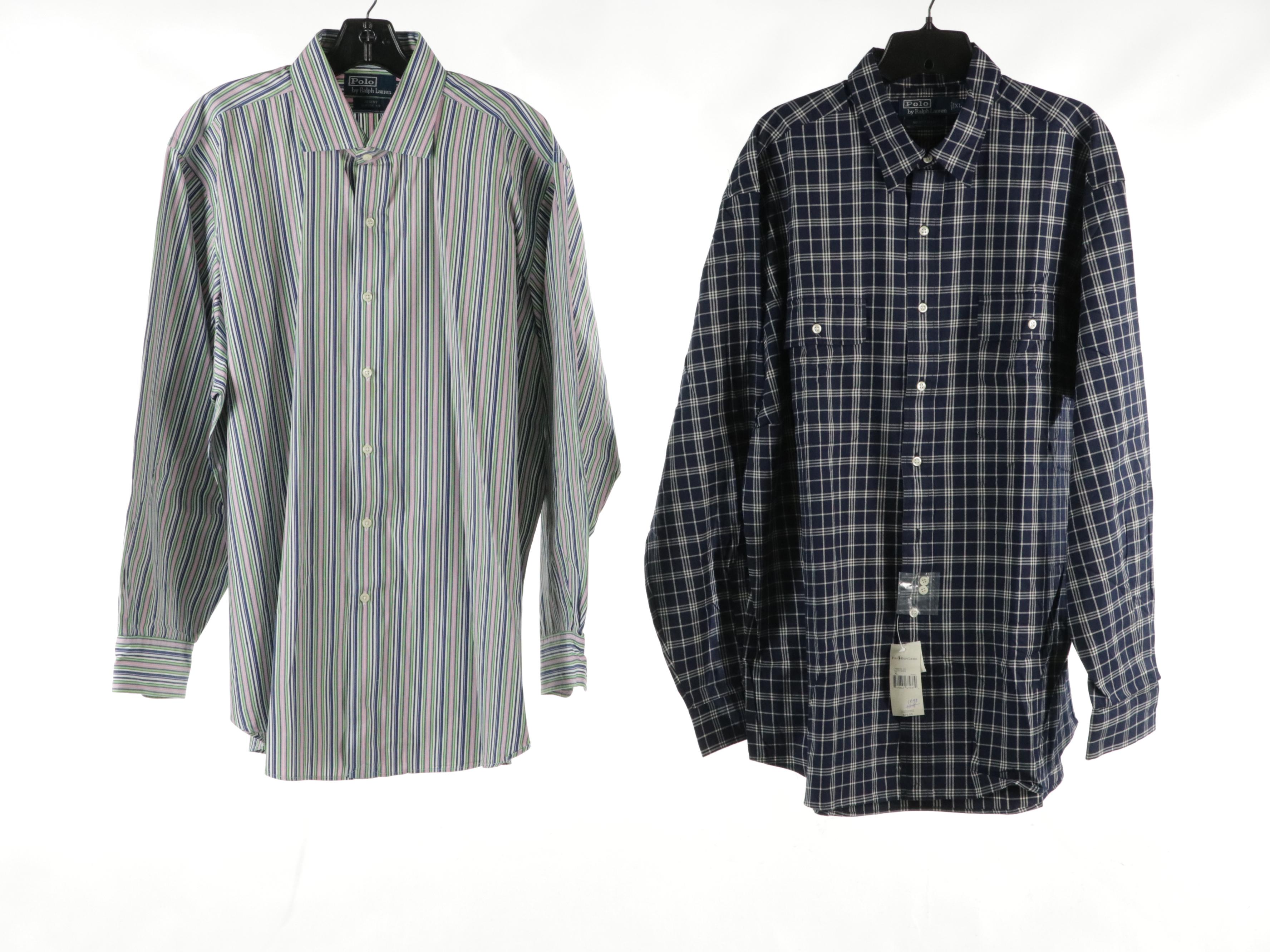 Men's Polo Ralph Lauren Plaid, Striped and Solid Cotton Button-Down Shirts