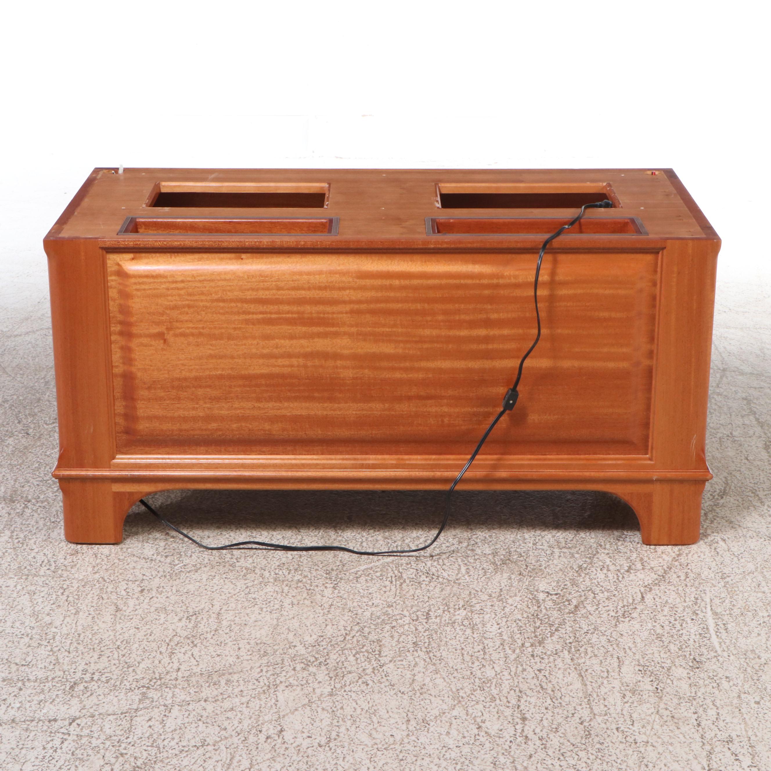 Mahogany and Glass Locking Guitar Cabinet