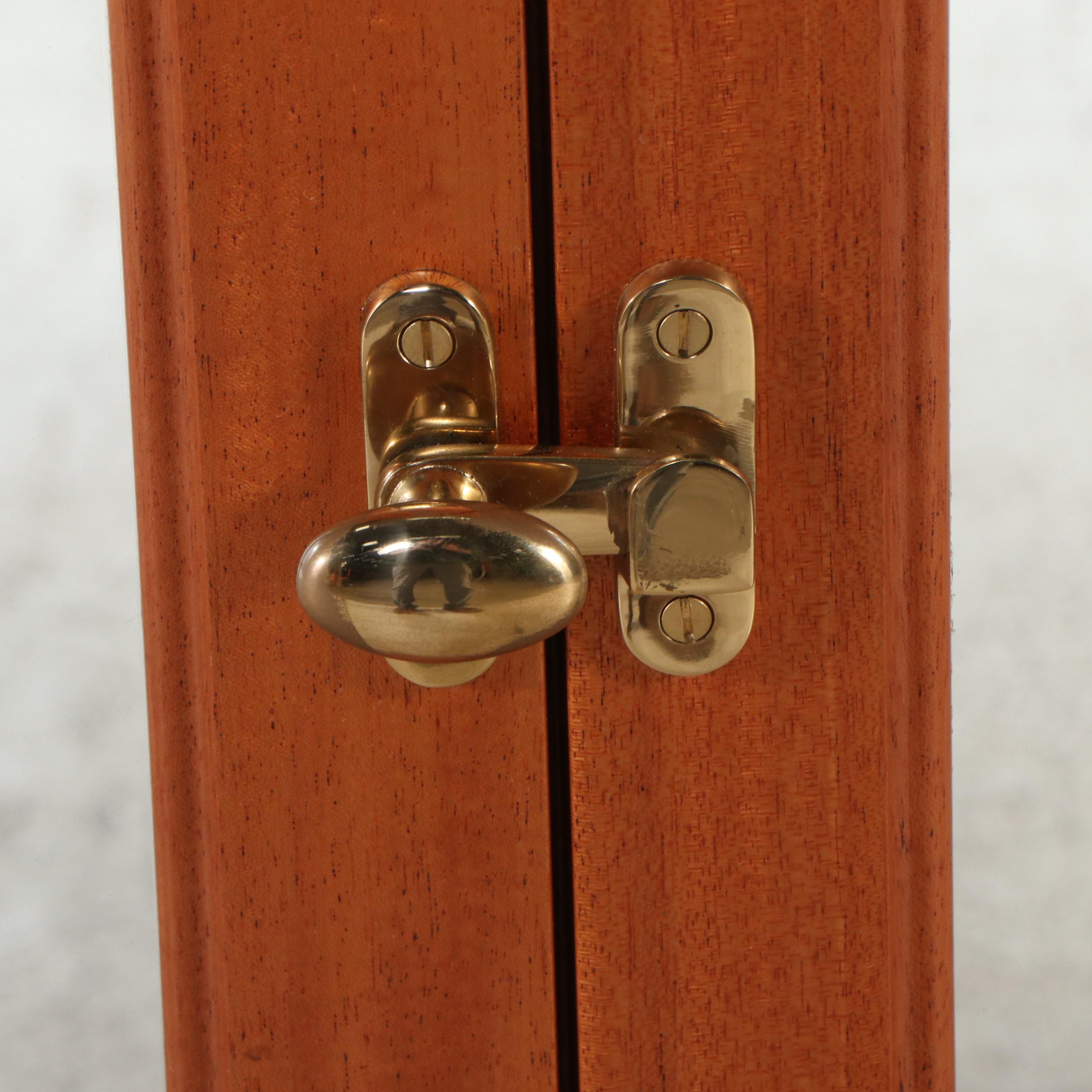 Mahogany and Glass Locking Guitar Cabinet