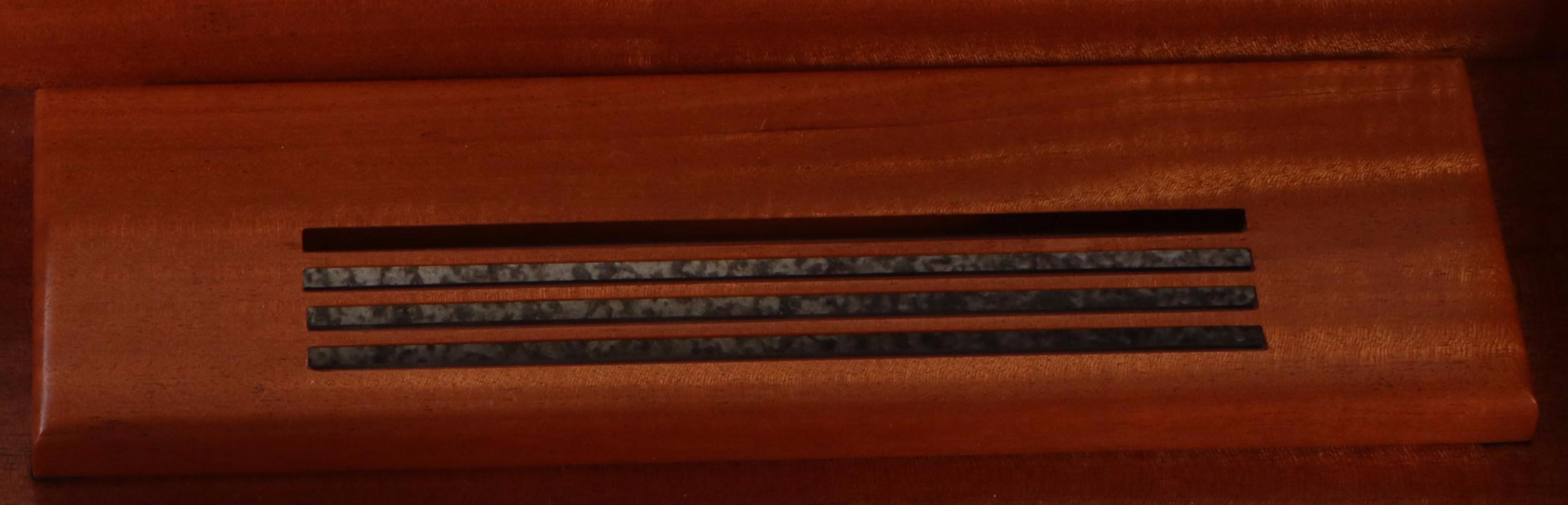 Mahogany and Glass Locking Guitar Cabinet