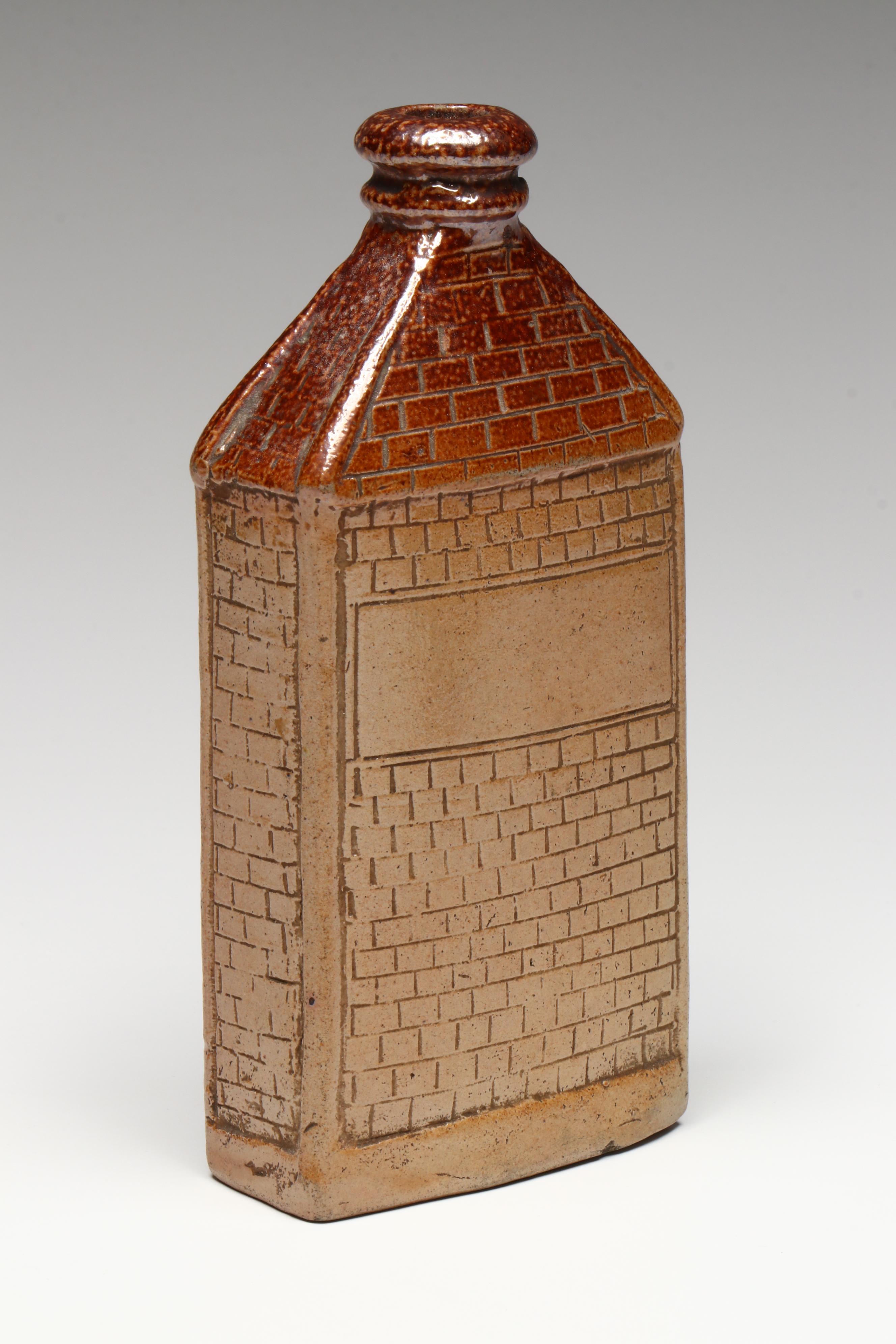 Brampton English Salt Glazed Stoneware Cottage Jug with House-Shaped Bottle