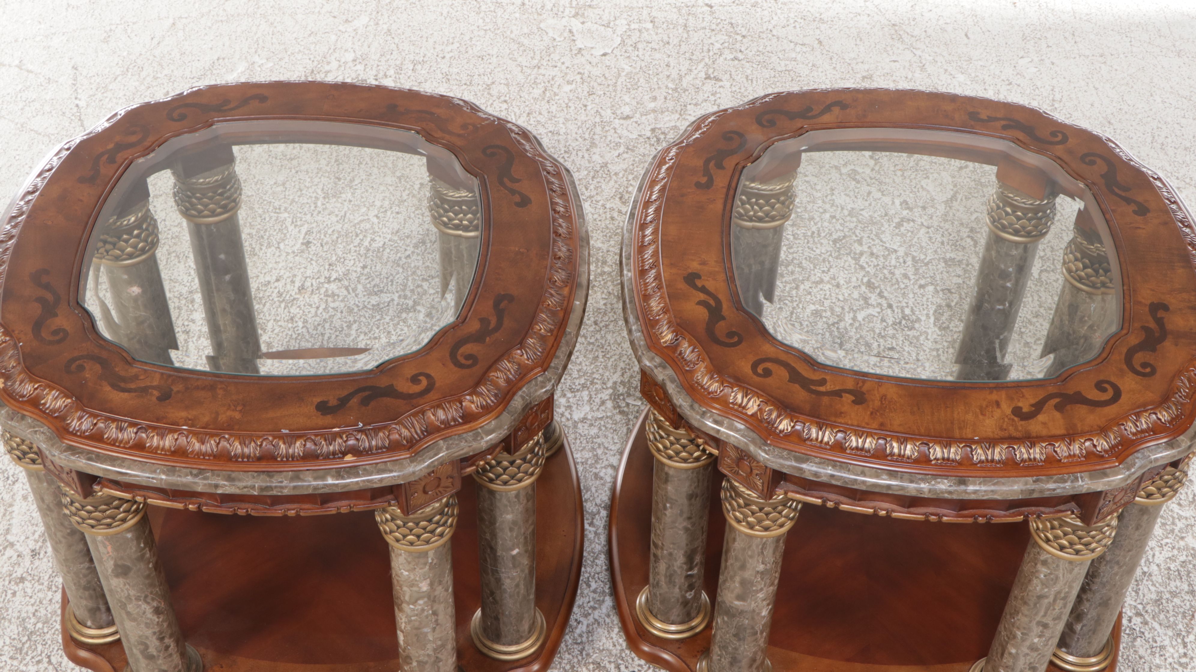 Pair of Michael Amini "Torino" End Tables