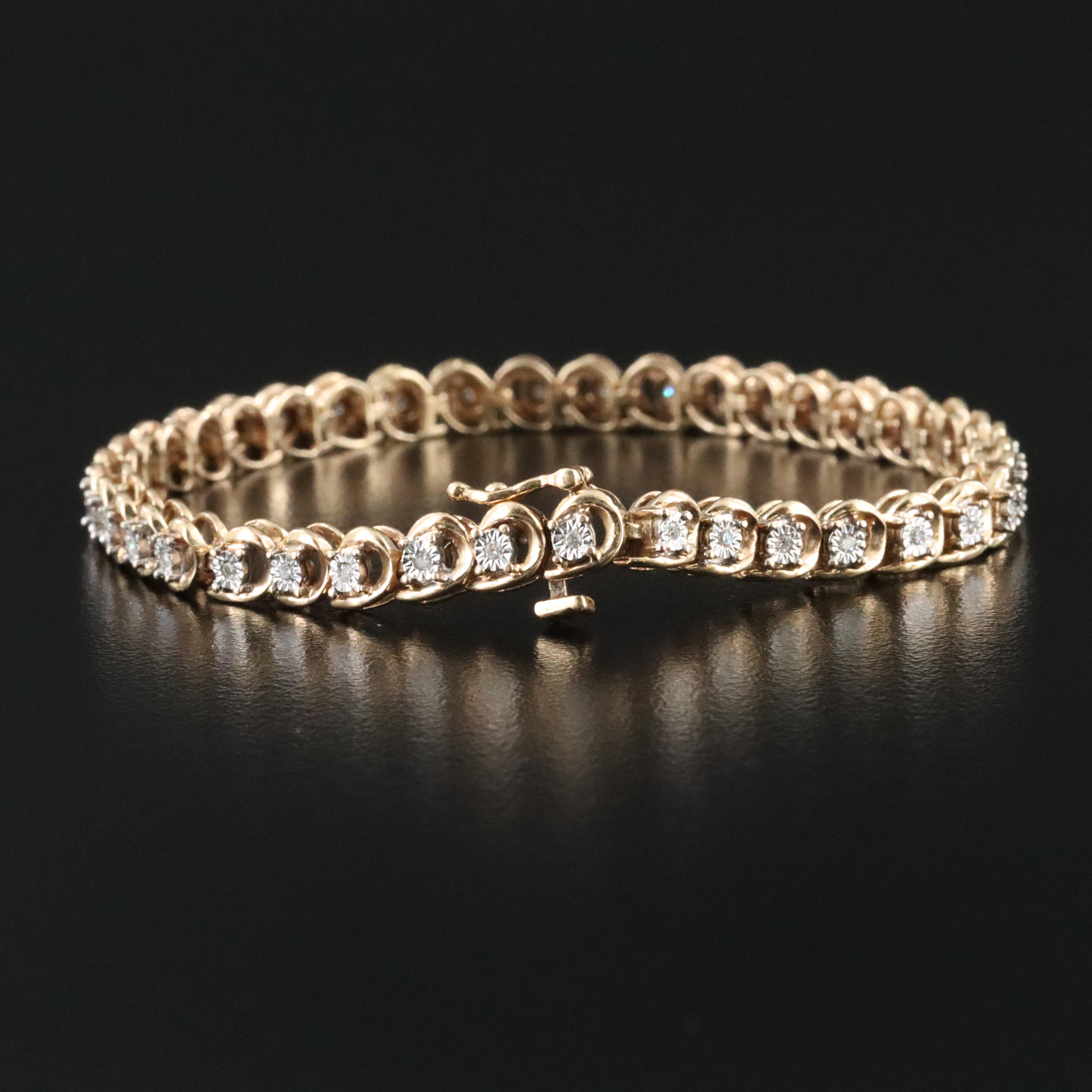 10K 0.24 CTW Diamond Bracelet