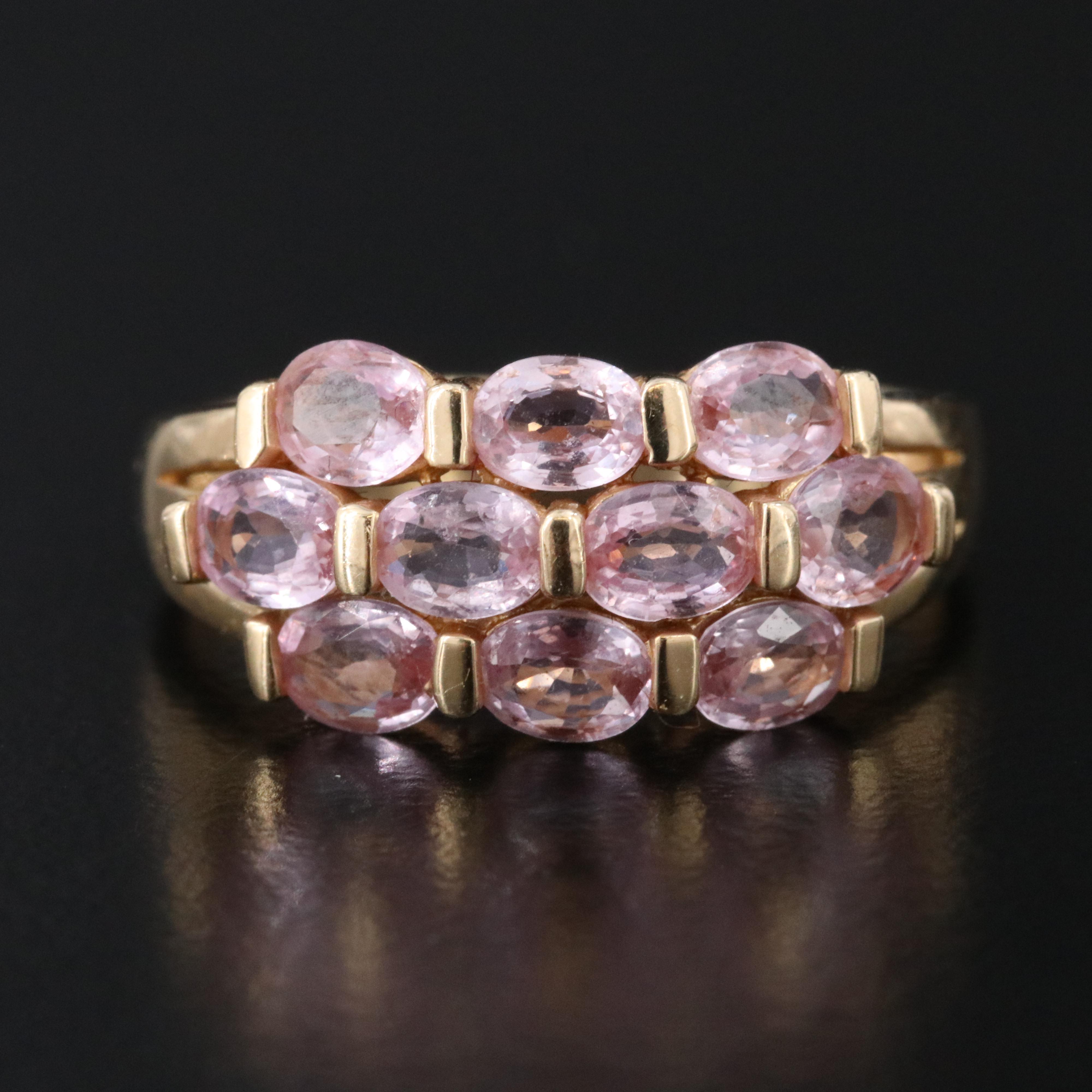 14K Pink Sapphire Ring