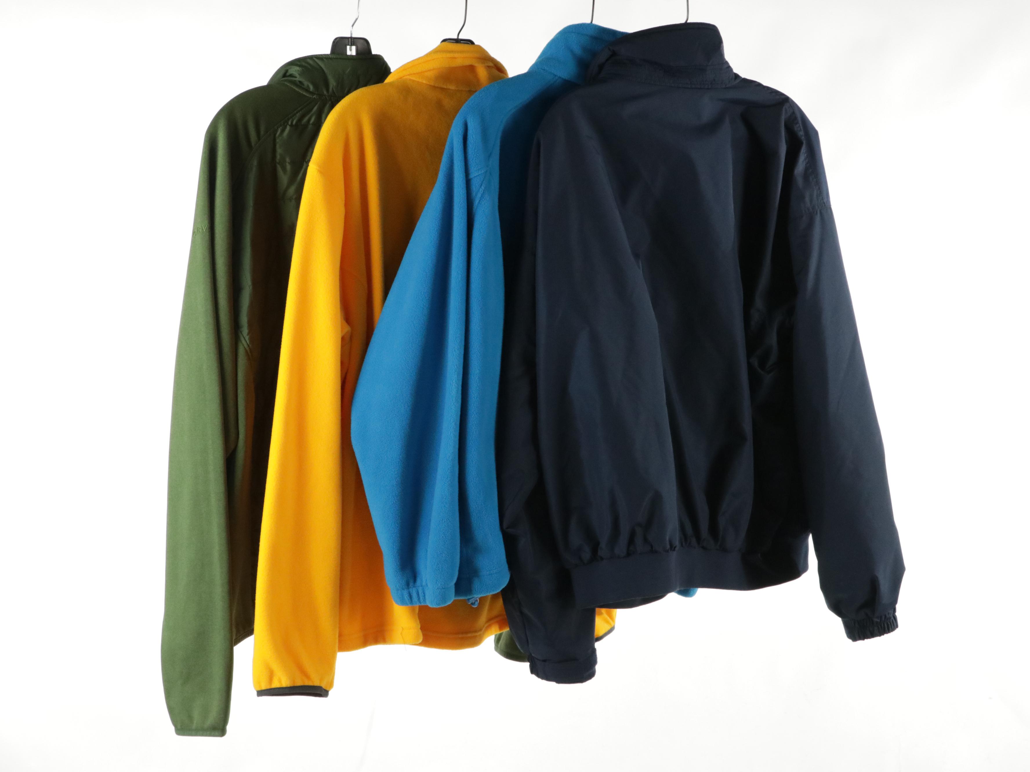The North Face and Columbia Fleece Jackets and Orvis Mixed Media Zip Jacket
