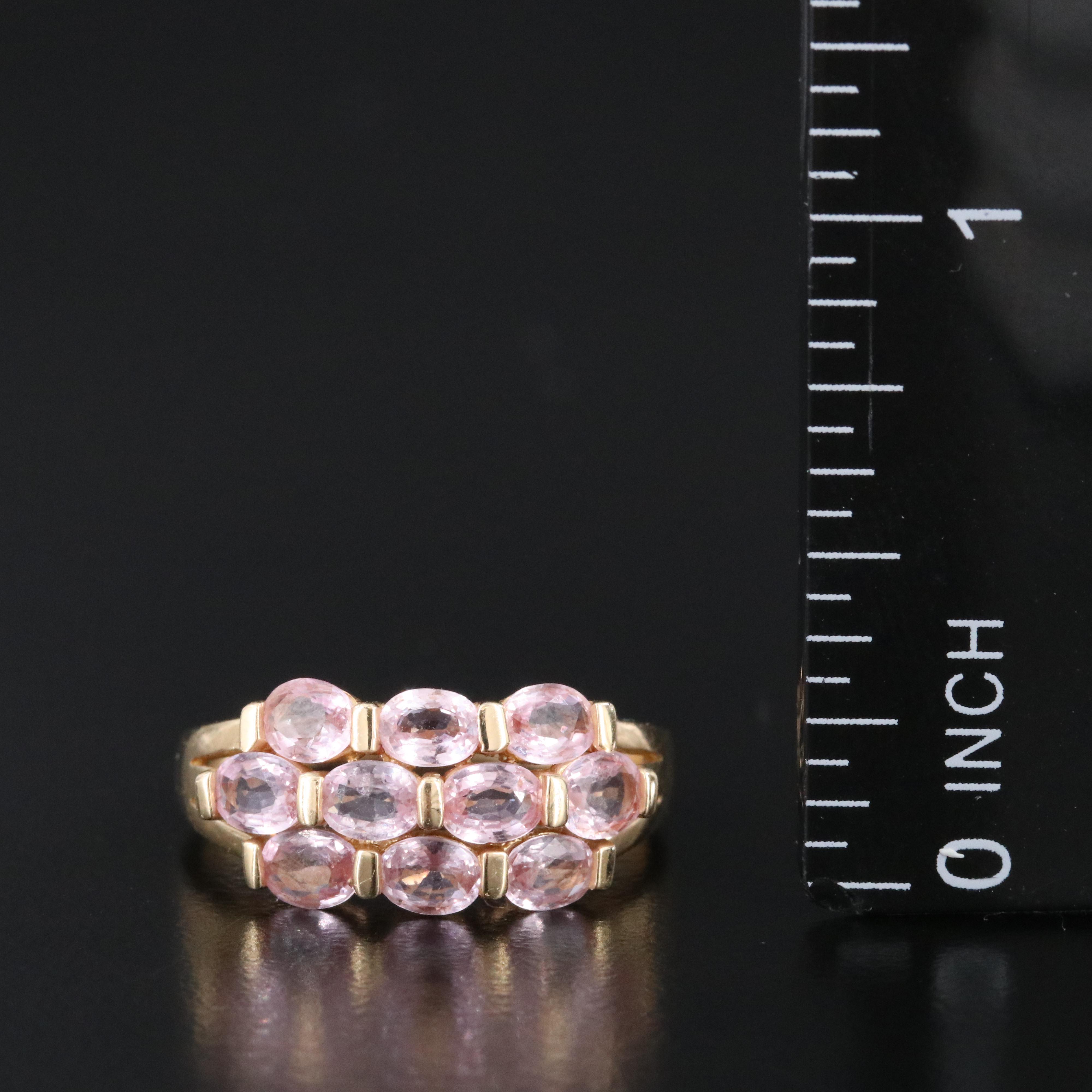 14K Pink Sapphire Ring