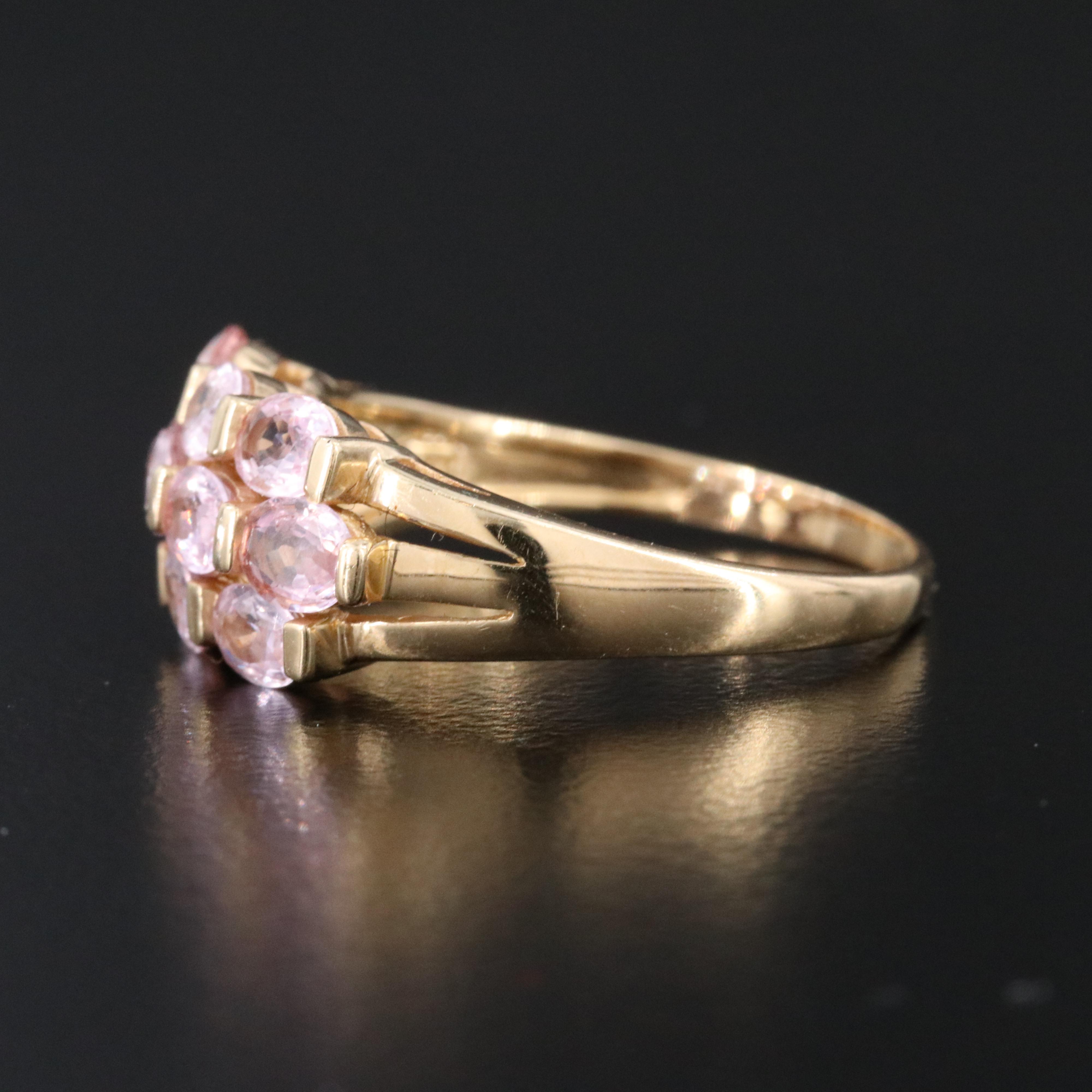14K Pink Sapphire Ring