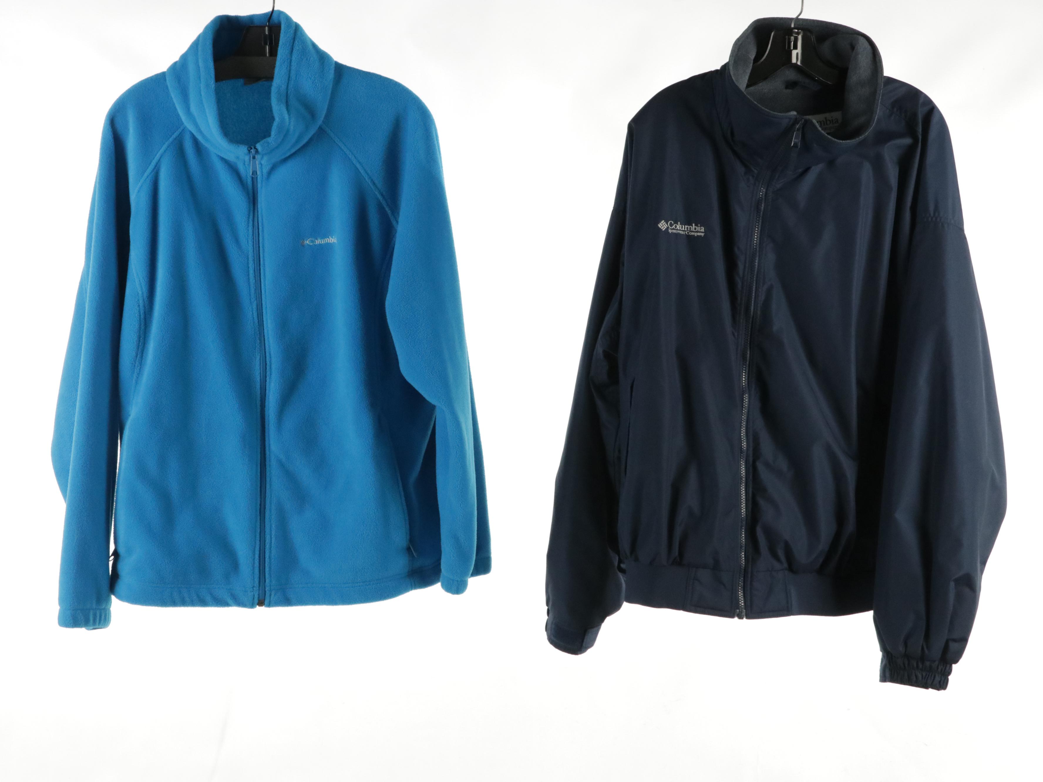 The North Face and Columbia Fleece Jackets and Orvis Mixed Media Zip Jacket