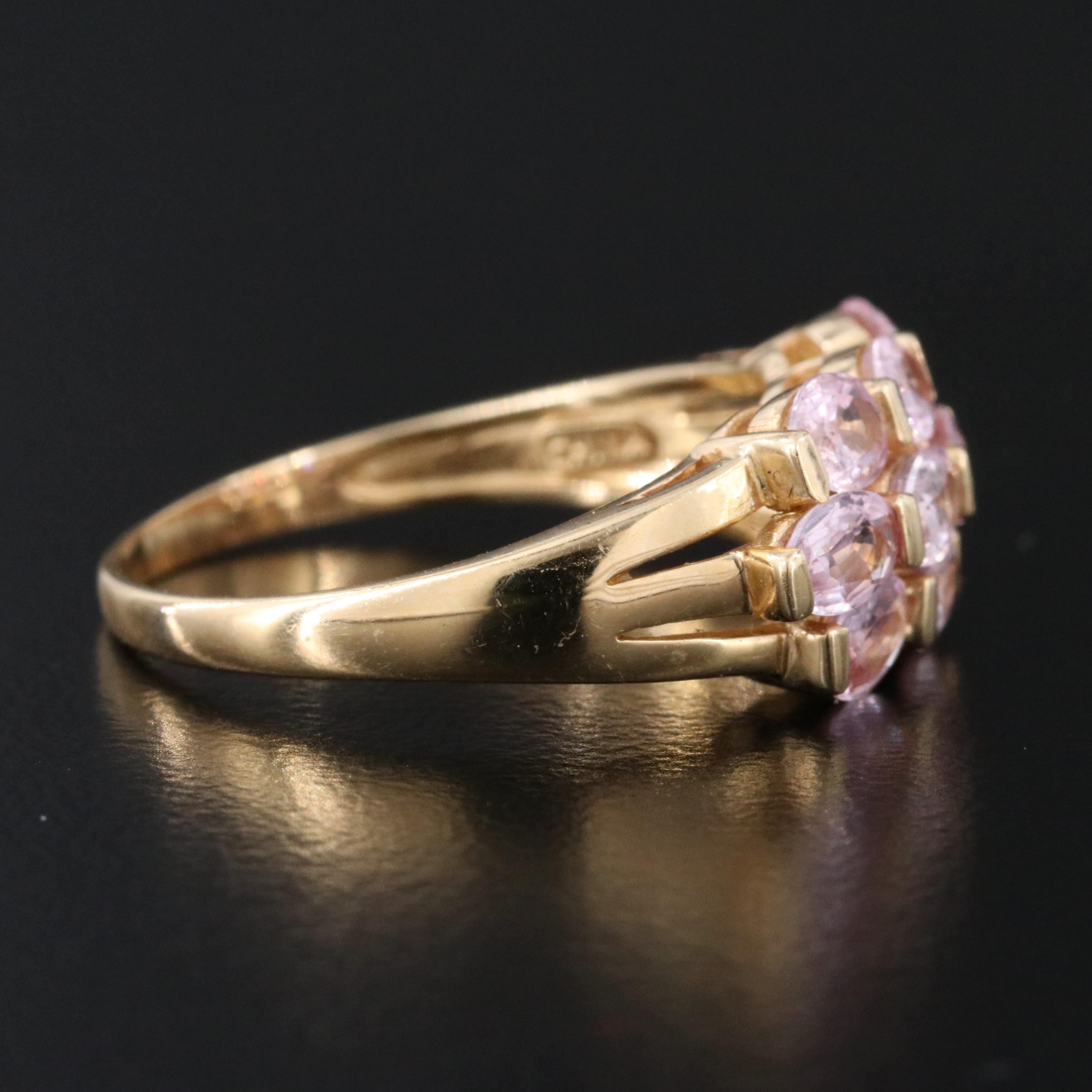 14K Pink Sapphire Ring