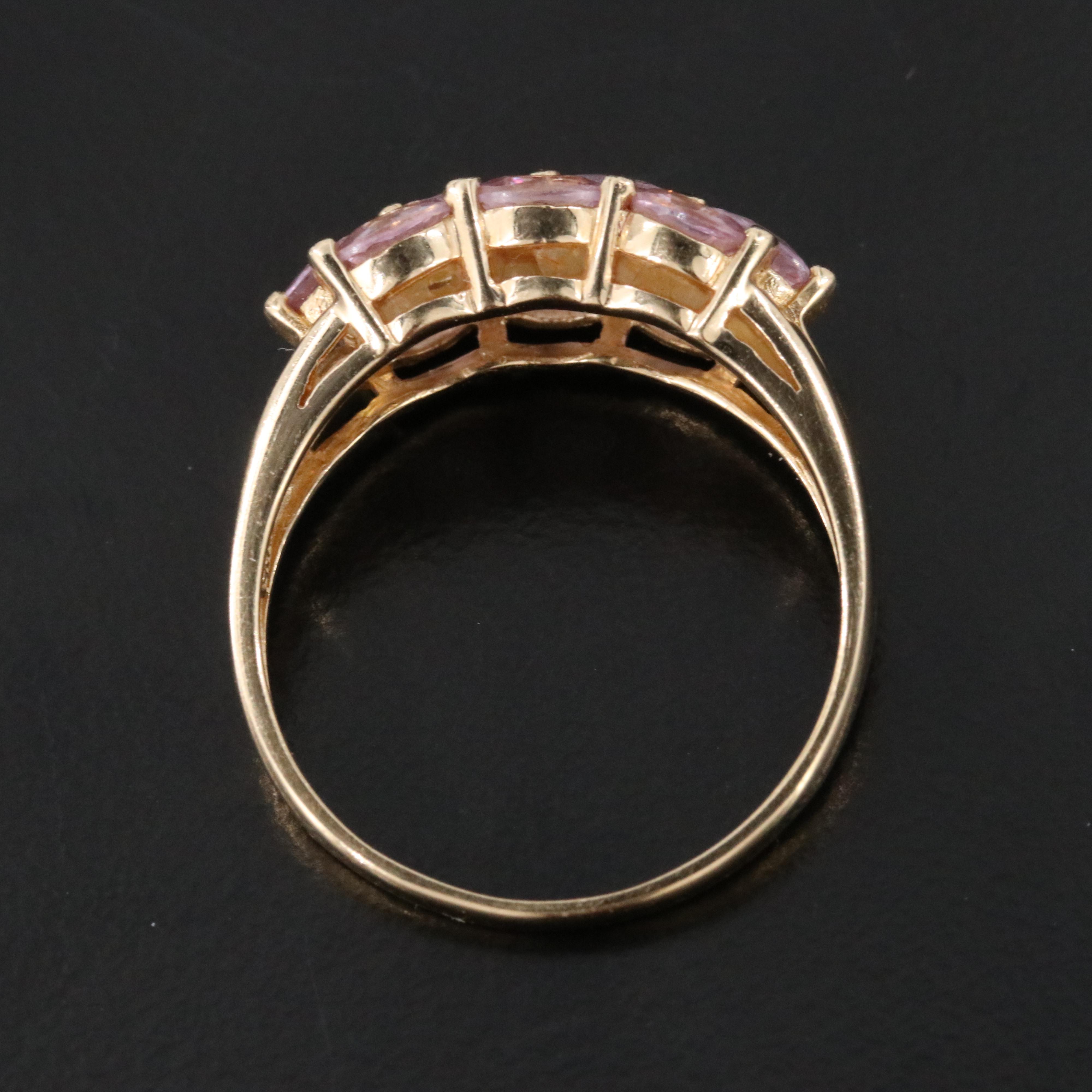 14K Pink Sapphire Ring