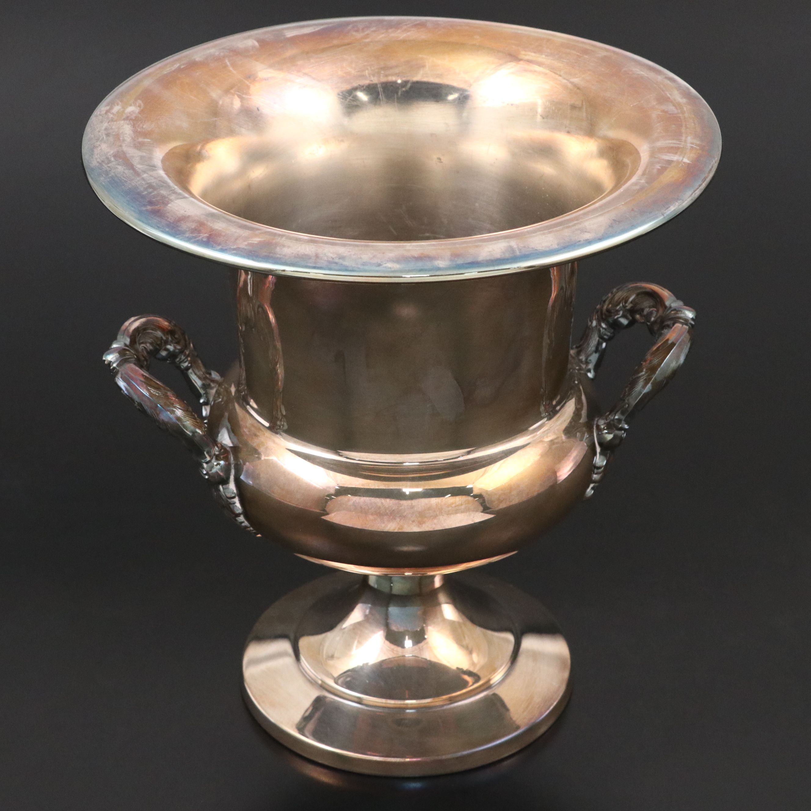 Bristol Silver Plate Wine Bucket with Other Serving Pieces, Mid to Late 20th C.