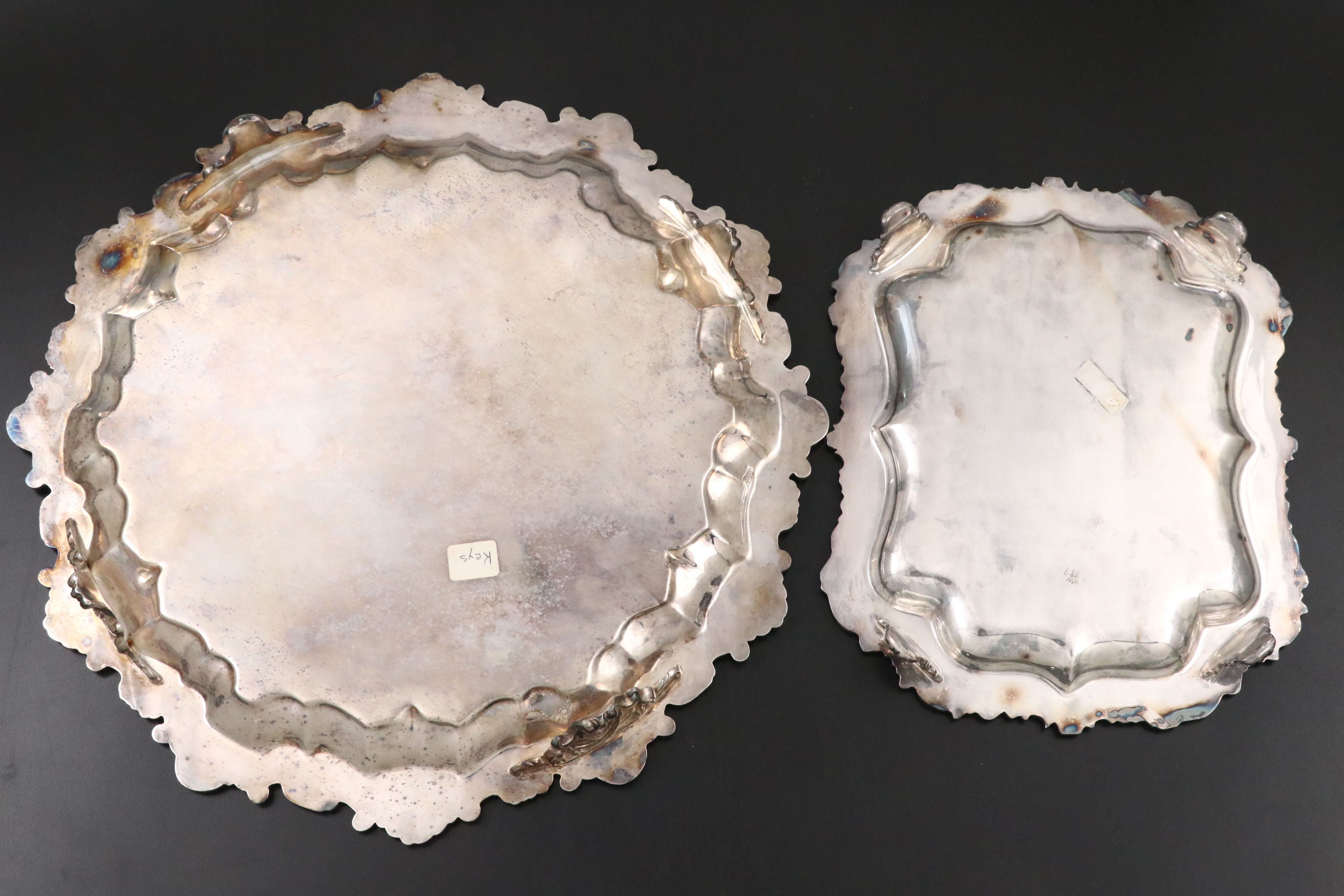 Bristol Silver Plate Wine Bucket with Other Serving Pieces, Mid to Late 20th C.