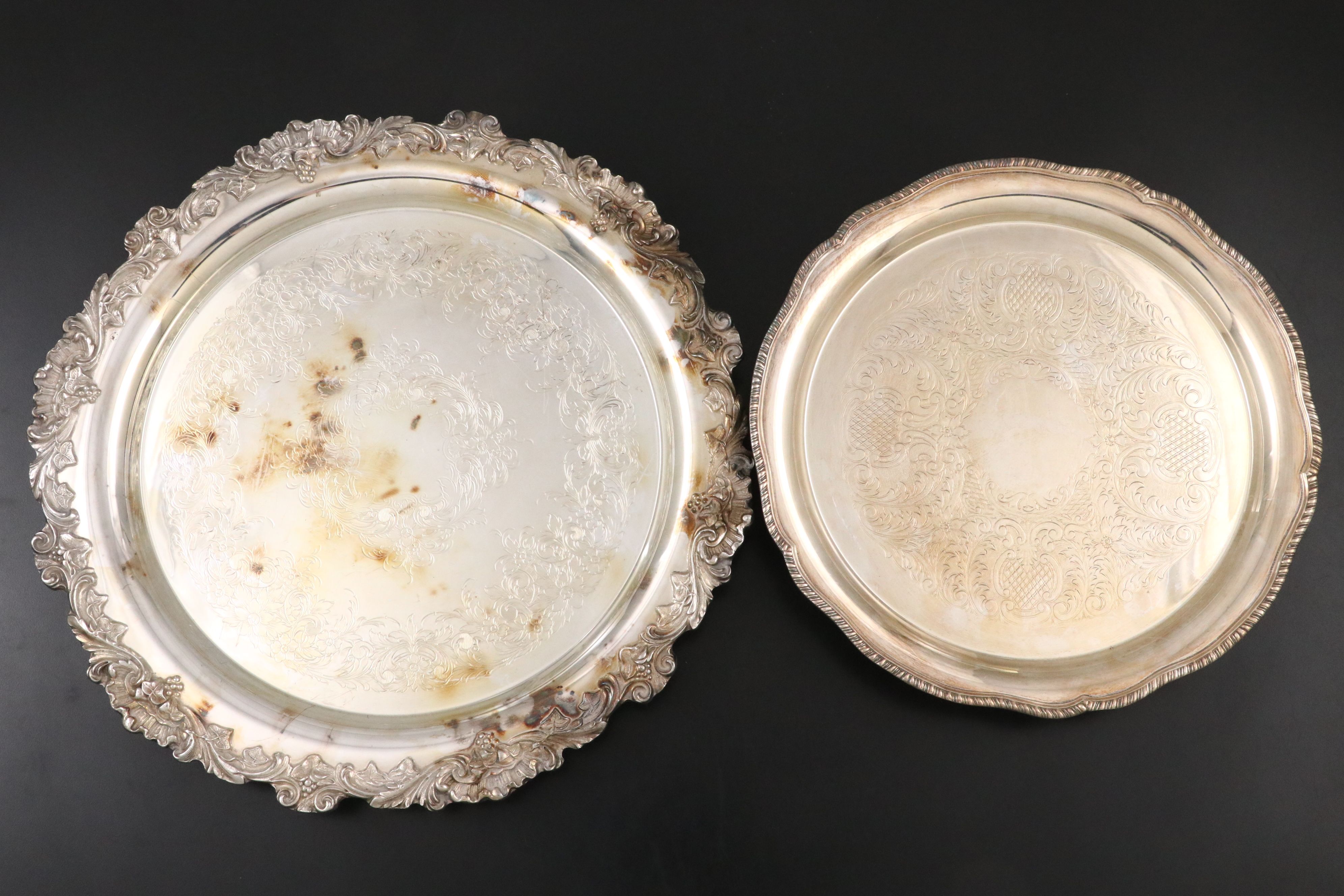 Bristol Silver Plate Wine Bucket with Other Serving Pieces, Mid to Late 20th C.