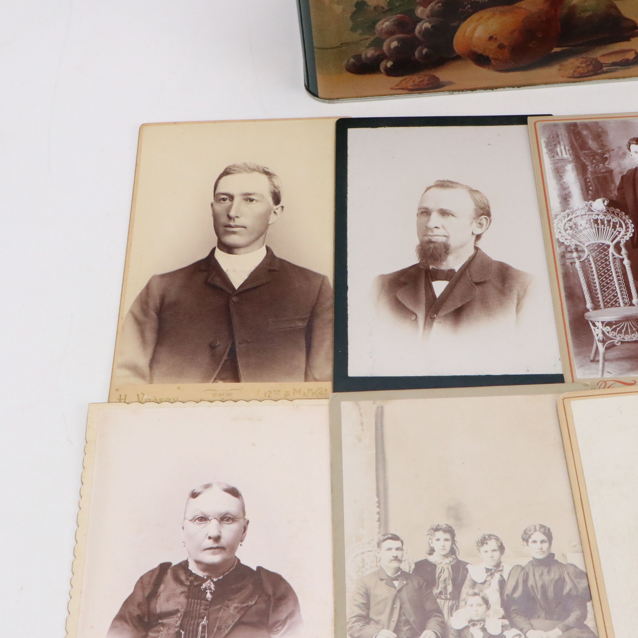 Cabinet Card Portraits of Men, Women and Children, Mid to Late 19th Century