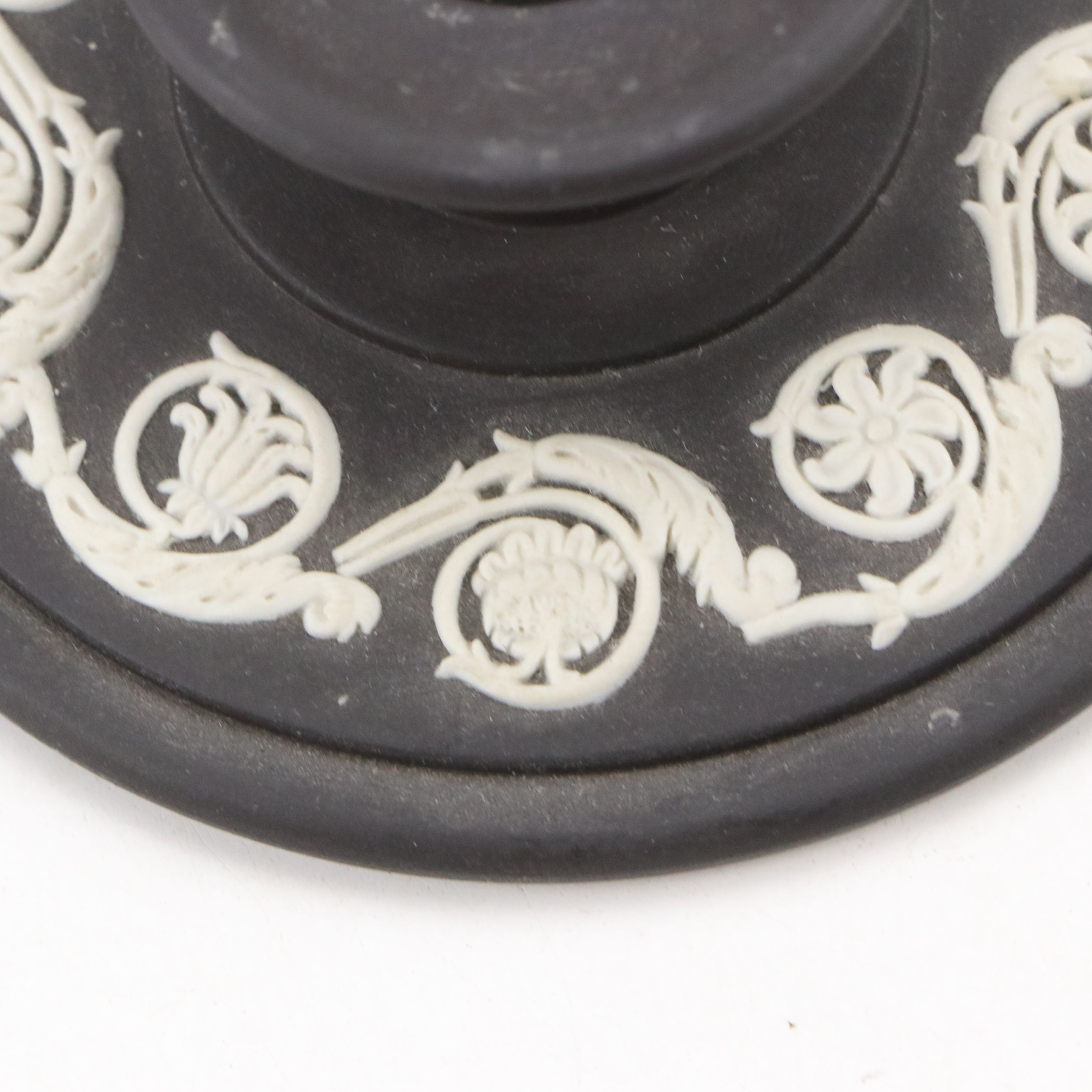 Wedgwood Black Jasperware Candlesticks