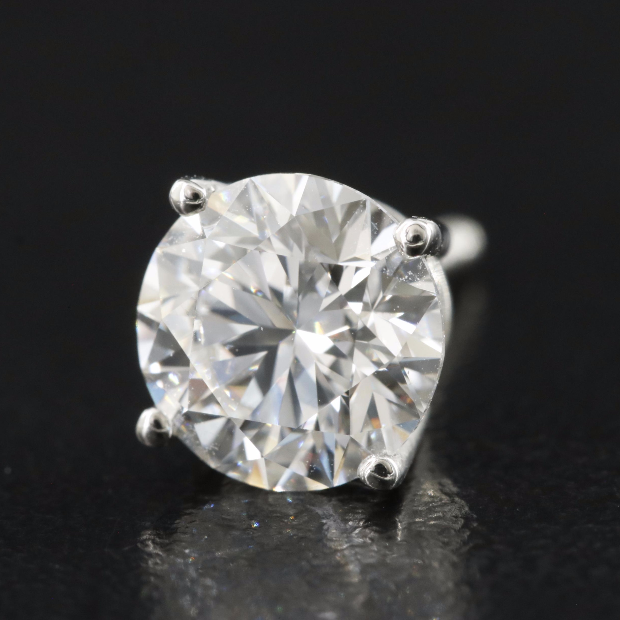 Platinum 3.44 CTW Lab Grown Diamond Stud Earrings with IGI Reports