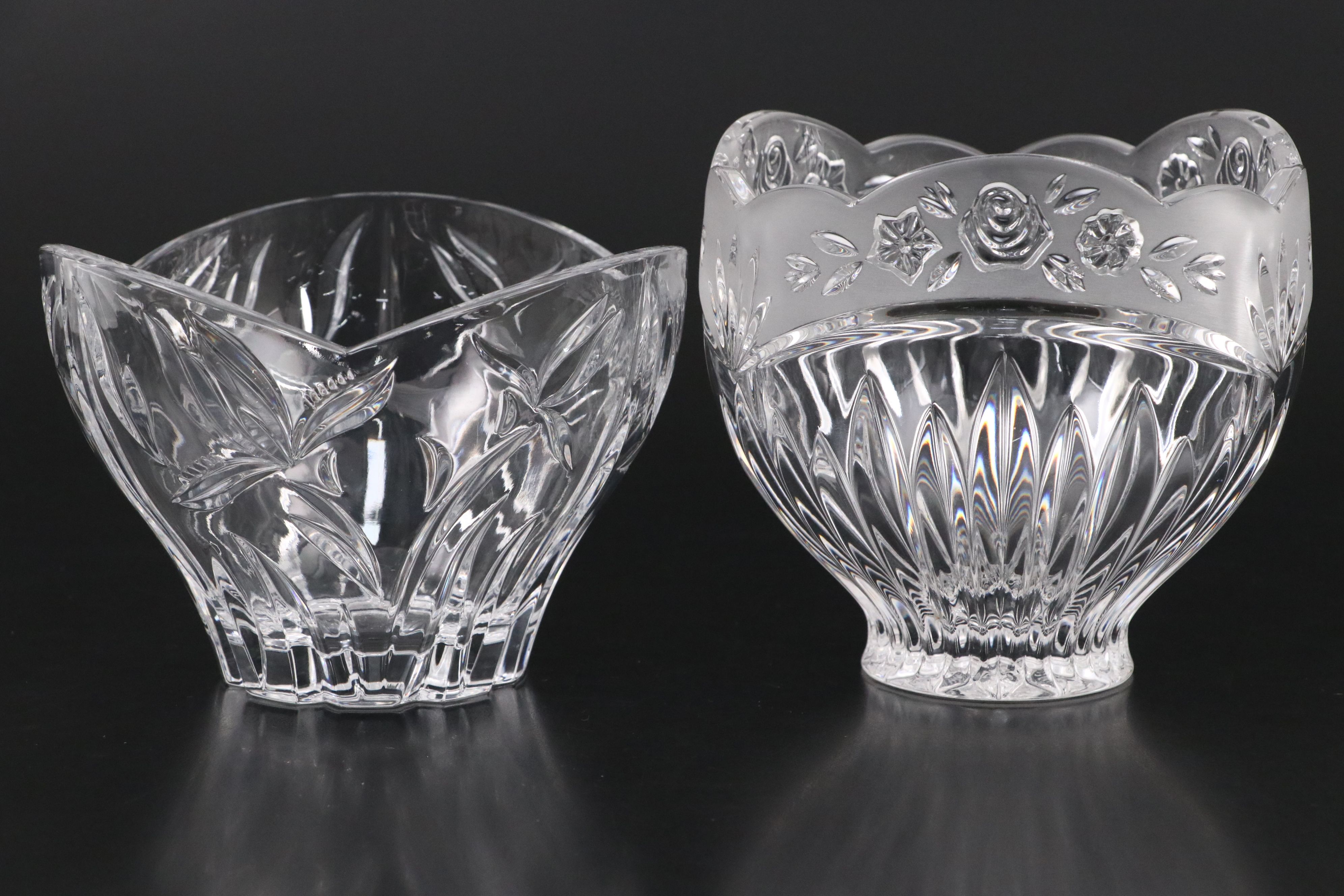 Gorham Style Pedestal Bowl with Lobed Bowl and Oneida Style Rose Bowl