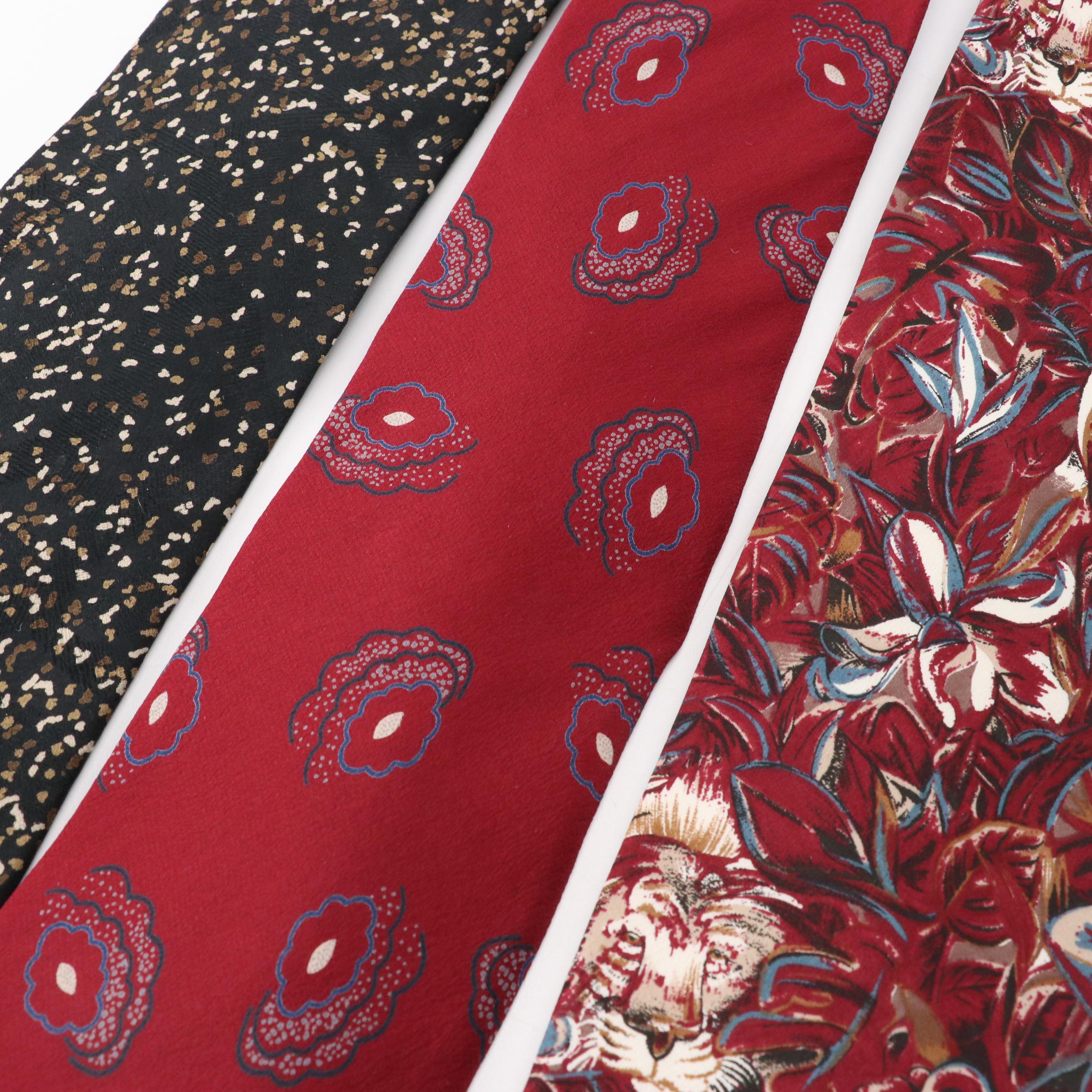 Collection of Patterned Neckties Featuring Calvin Klein, Brooks Brothers, More