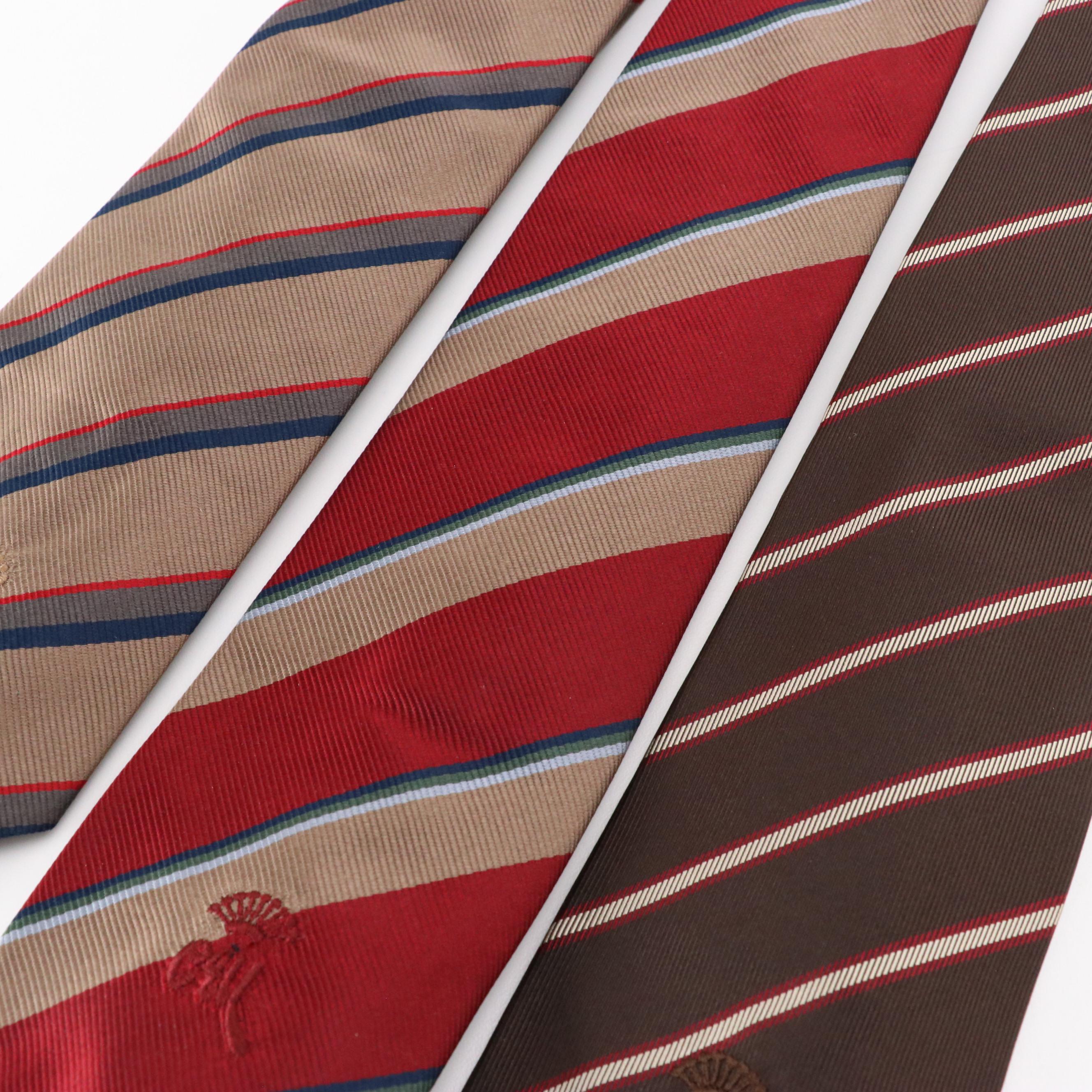 Collection of Patterned Neckties Featuring Calvin Klein, Brooks Brothers, More