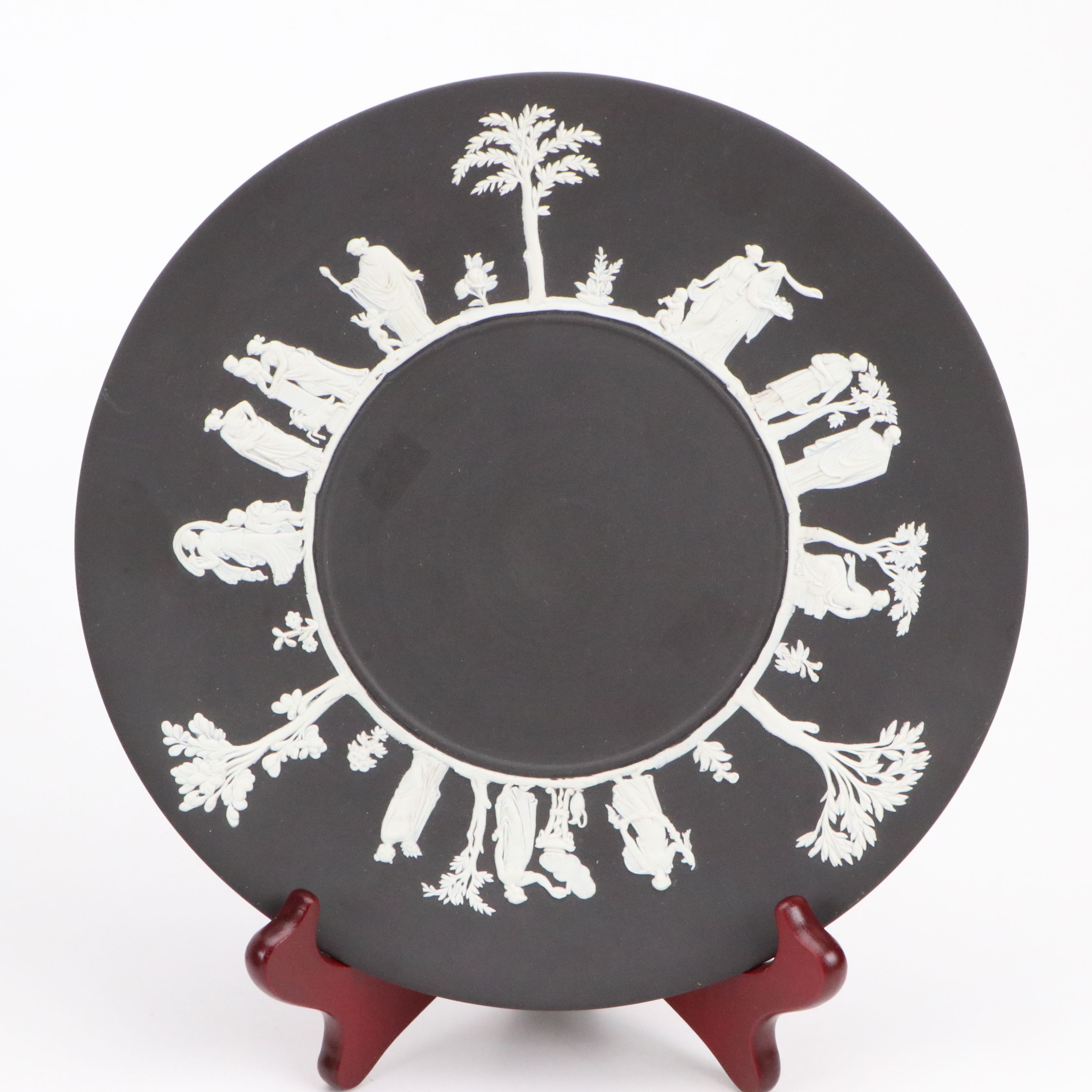 Wedgwood English Black Jasperware Decorative Plates and Bowl