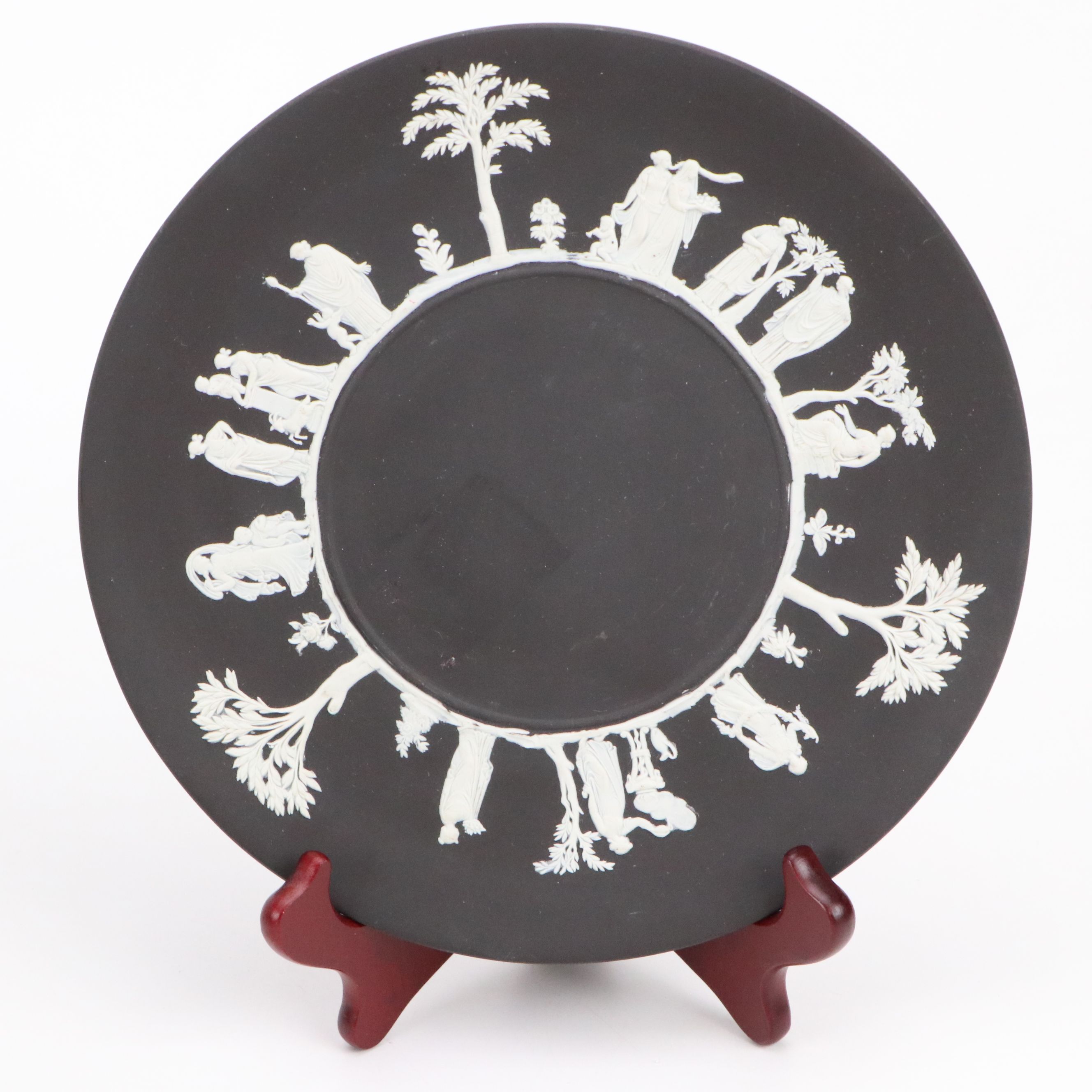 Wedgwood English Black Jasperware Decorative Plates and Bowl