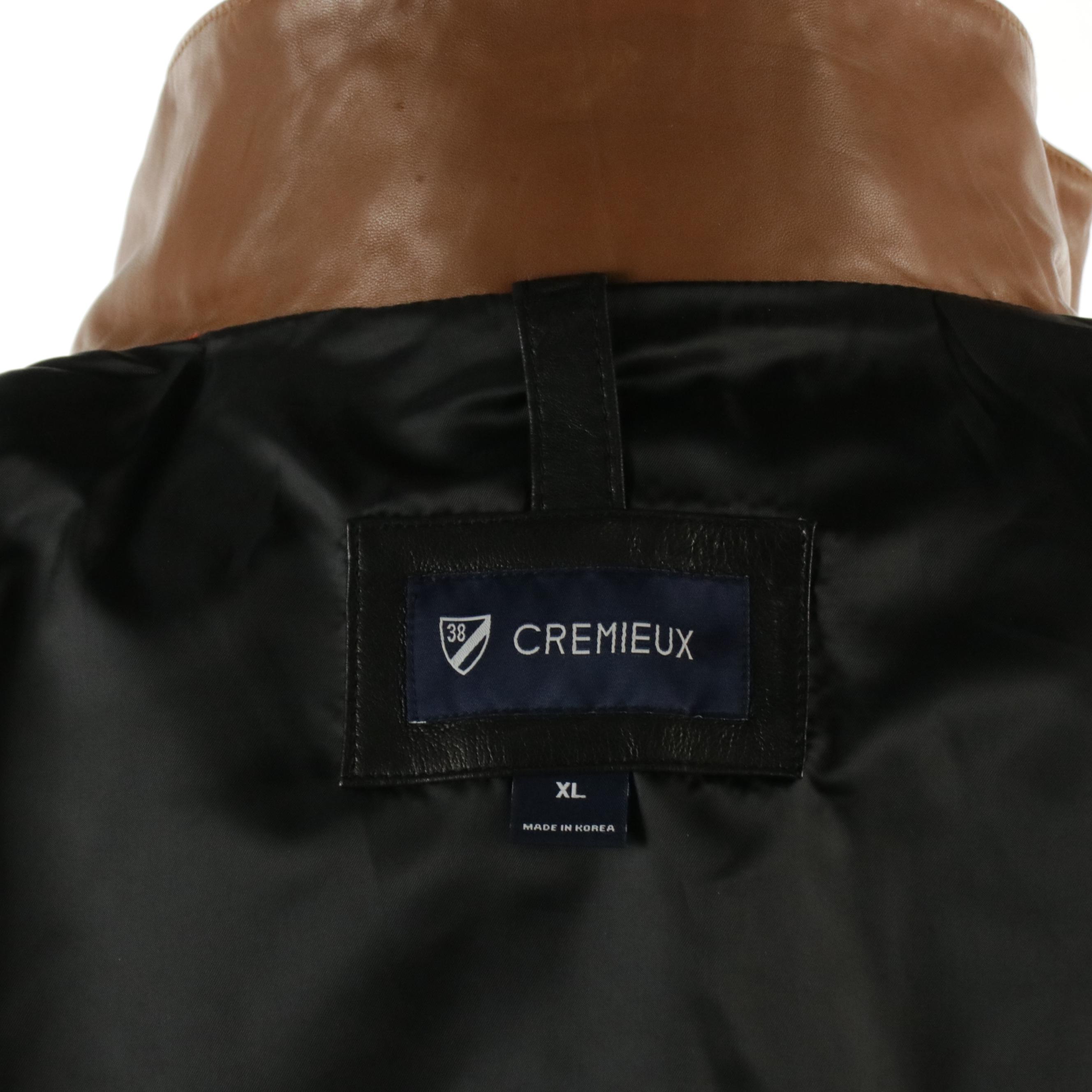 Men's Cremieux Lambskin Leather Jacket with Tags