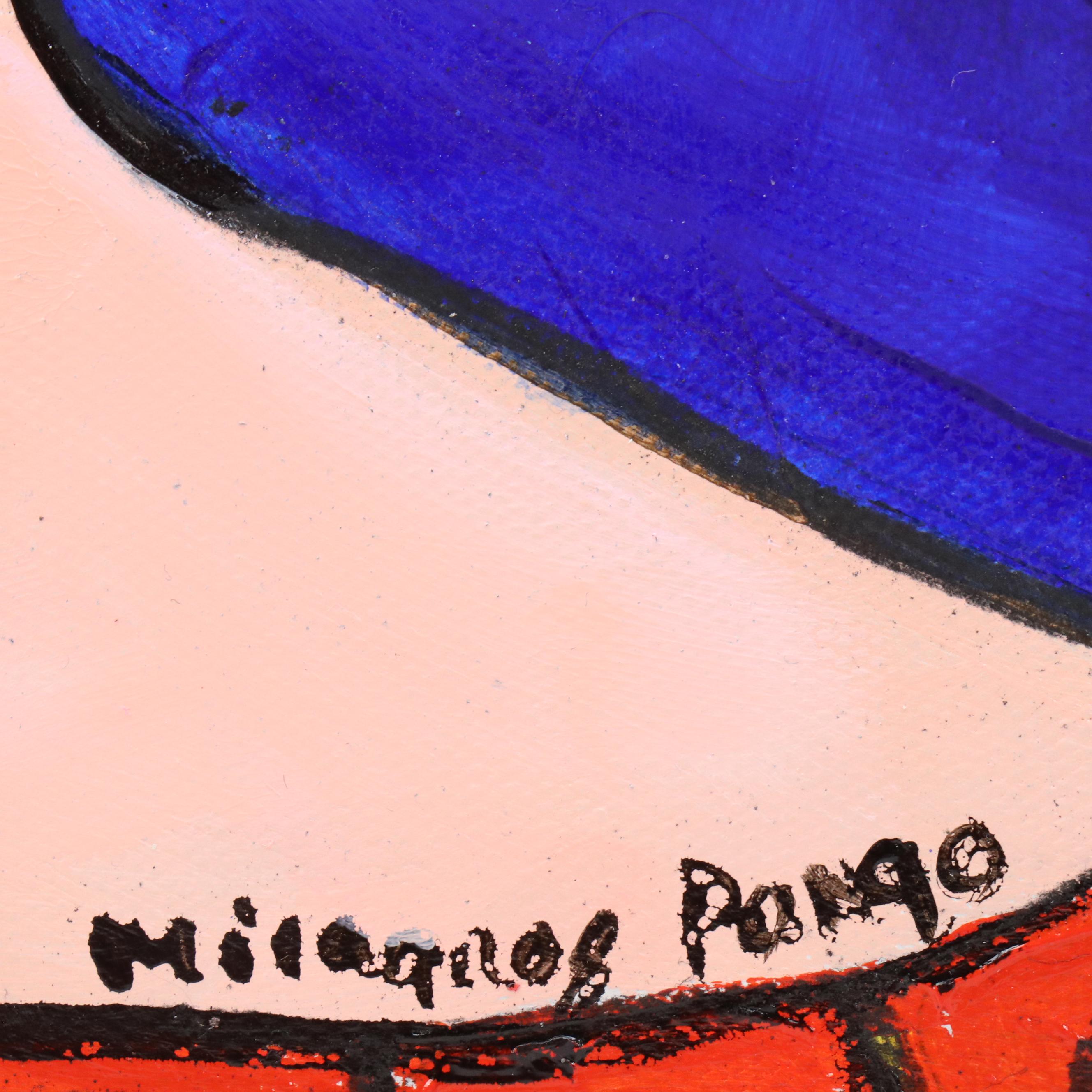 Milagros Pongo Stylized Mixed Media Portrait of Frida Kahlo "Frida (Collection)"