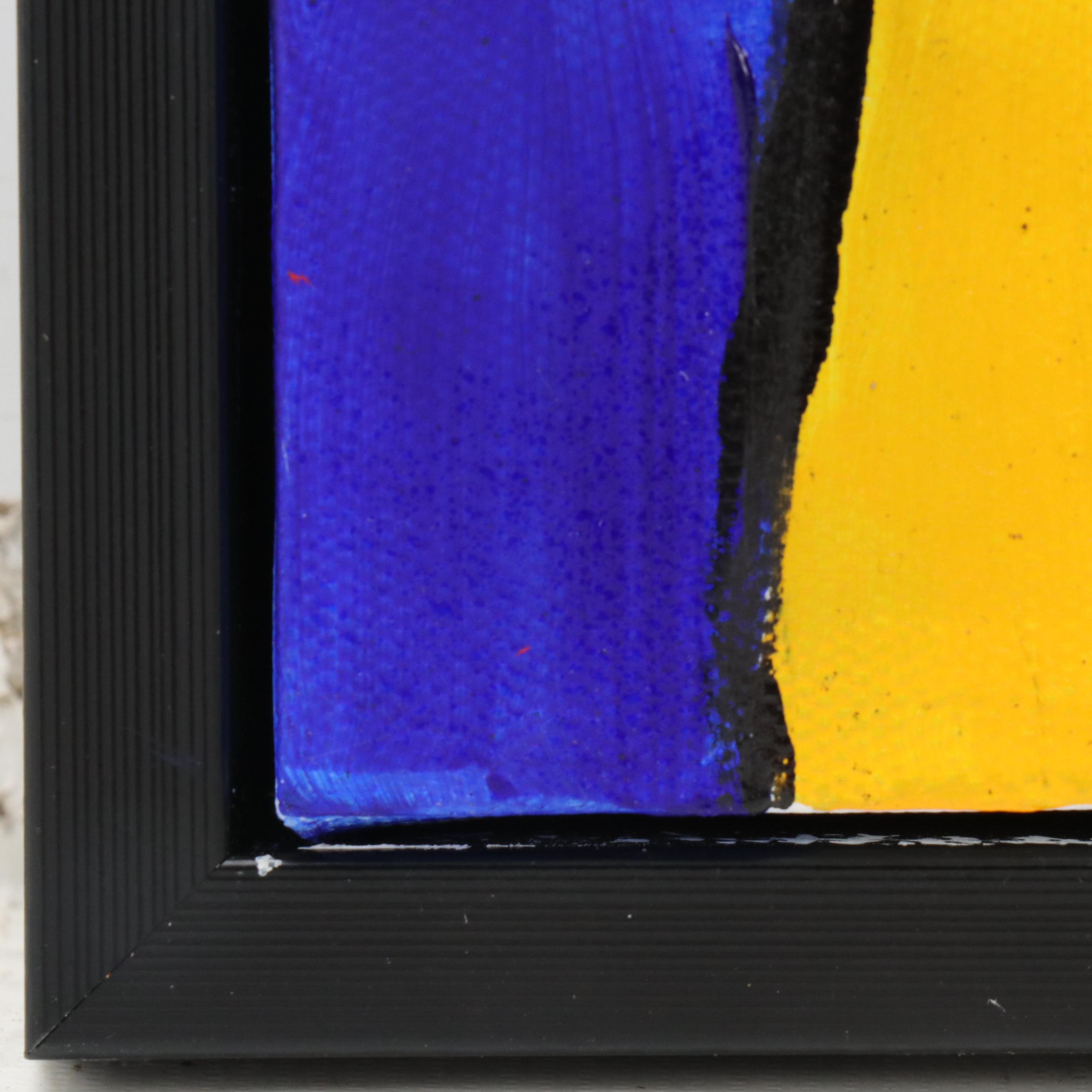 Milagros Pongo Stylized Mixed Media Portrait of Frida Kahlo "Frida (Collection)"