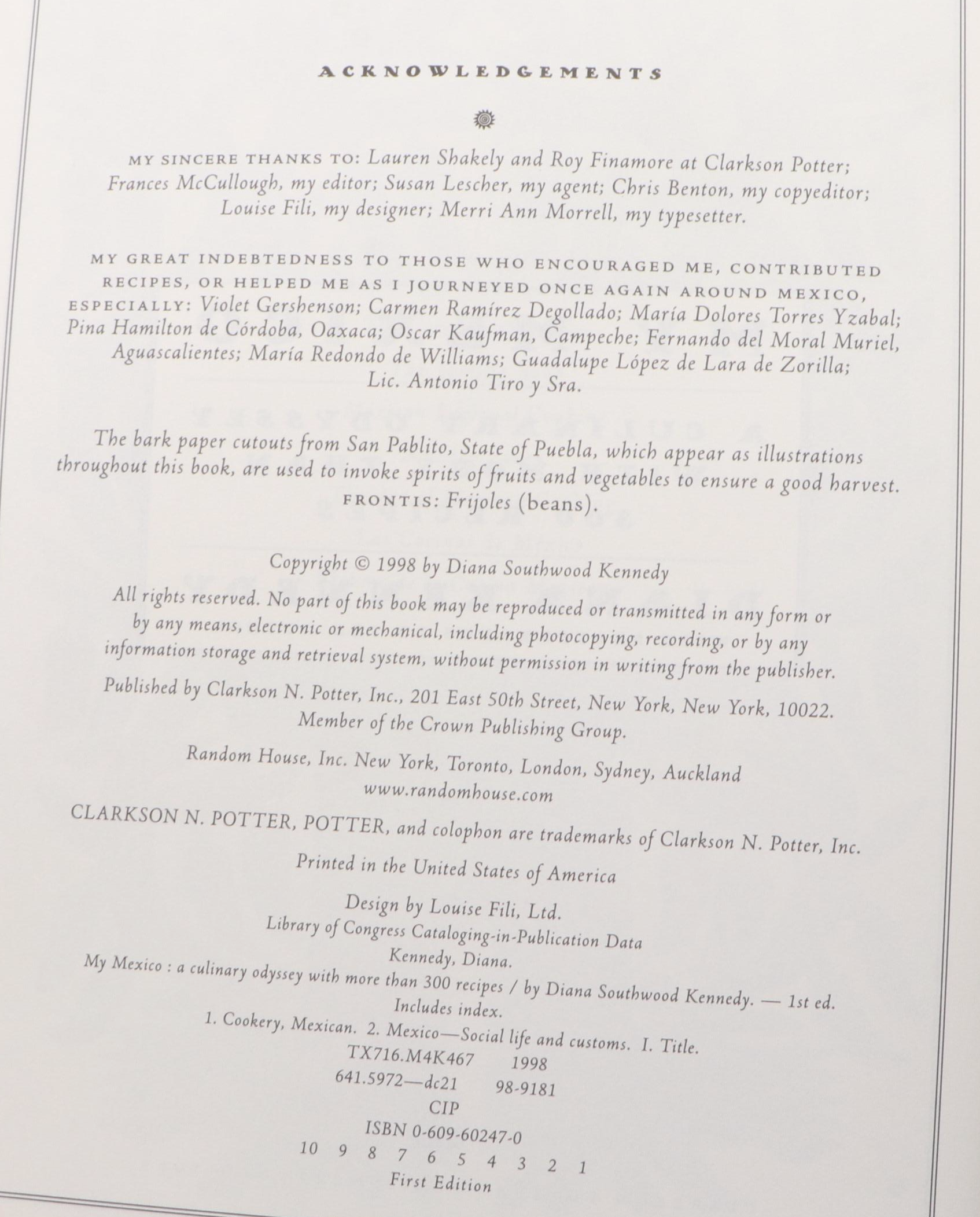 First Edition "My Mexico" by Diana Kennedy and More Cookbooks