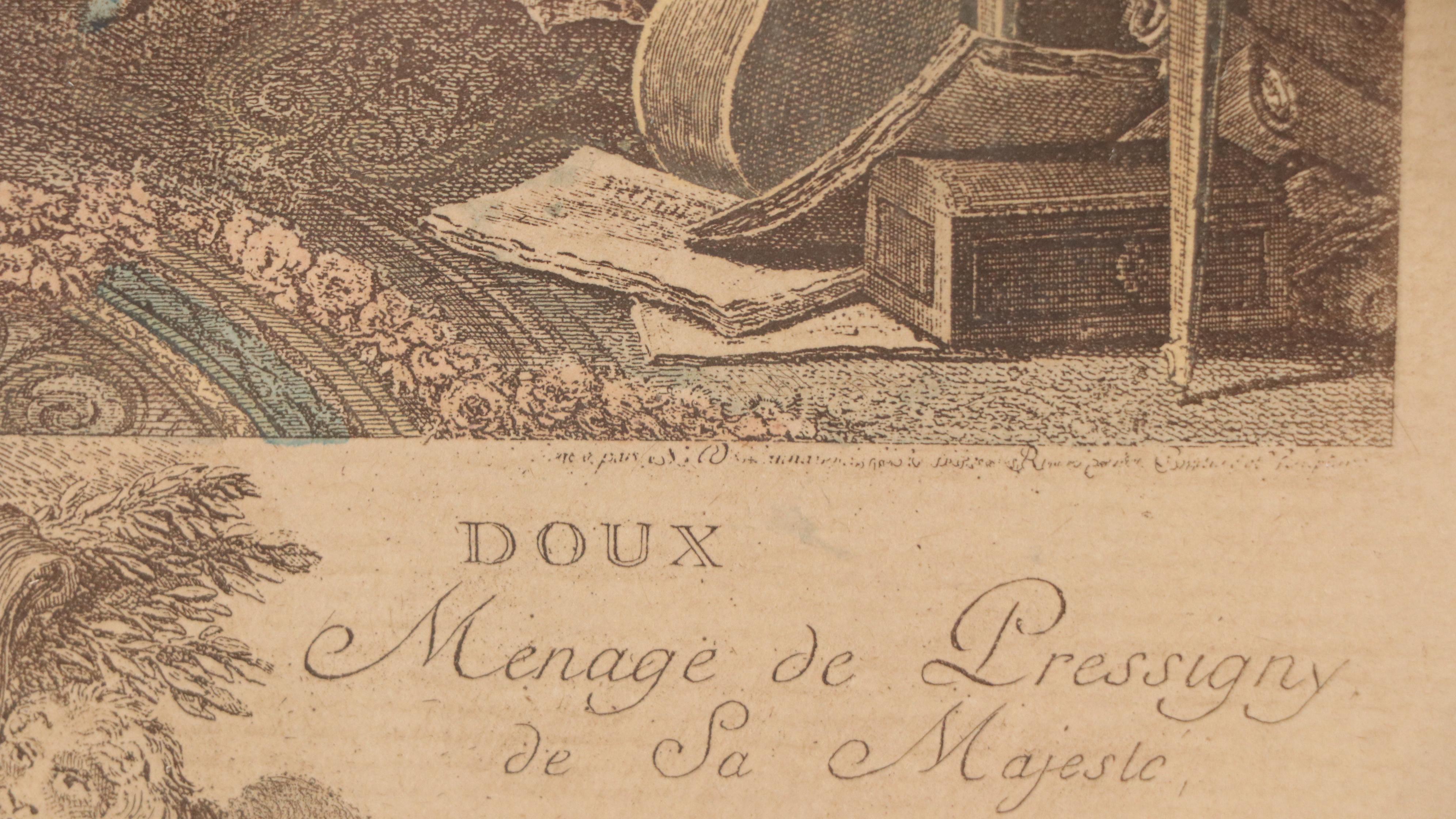 Hand-Colored Lithograph After Nicolas Lafrensen "Le Billet Doux"