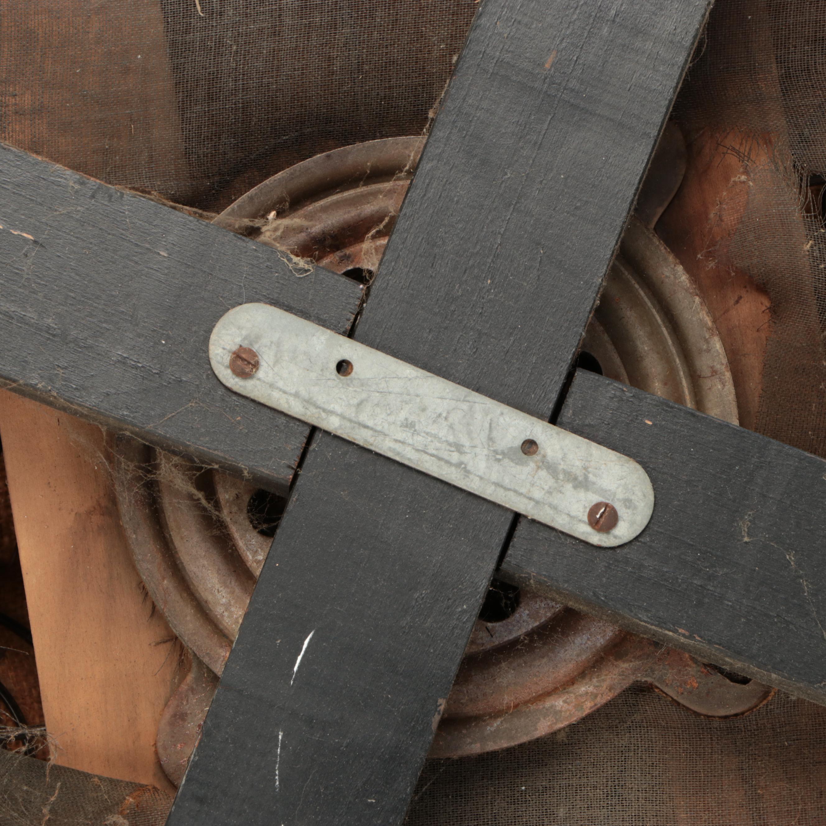 Mid Century Modern Button-Tufted Teal Fabric Upholstered Swivel Chair