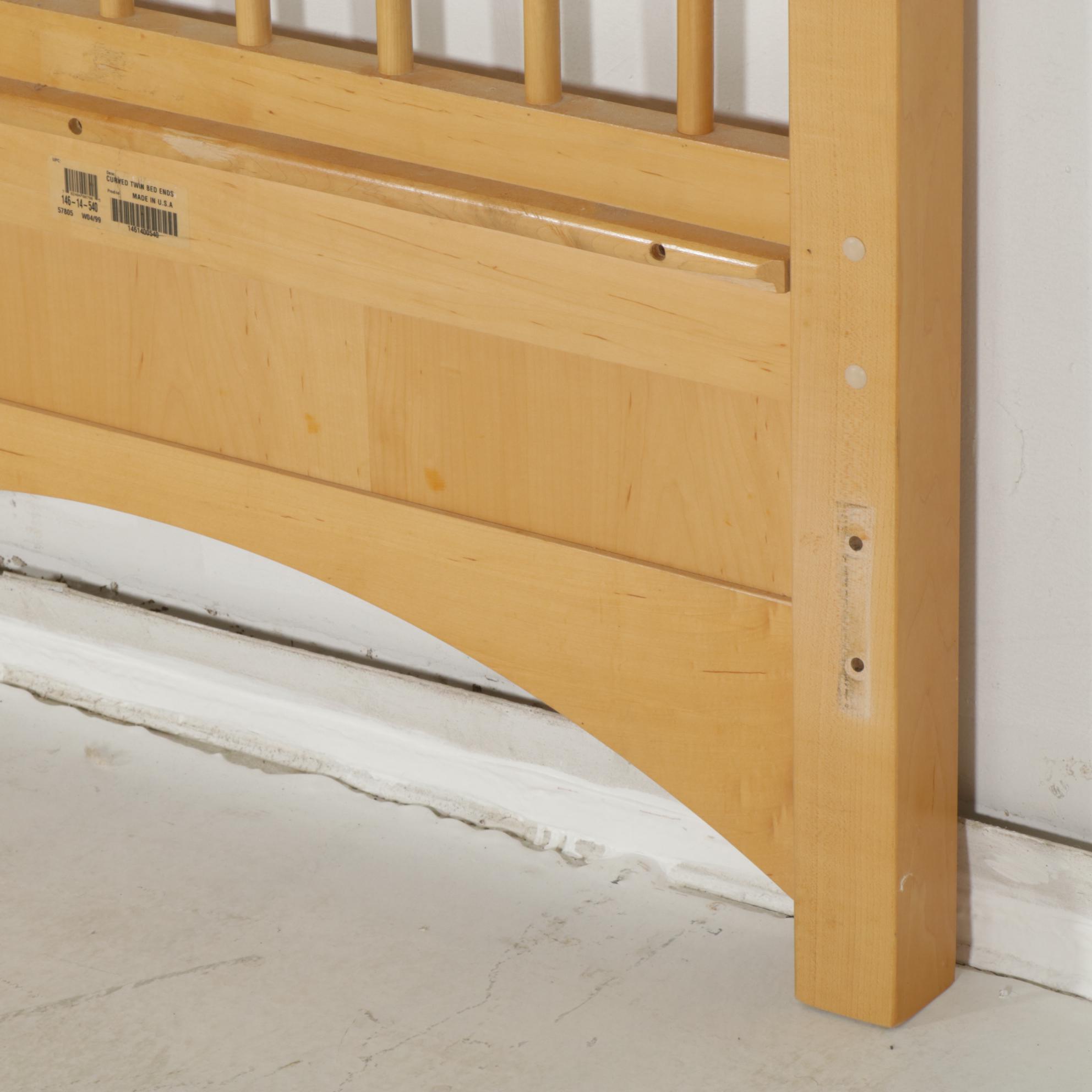 Stanley Furniture Arts & Crafts Style Twin Bunk Bed Frames, 1999