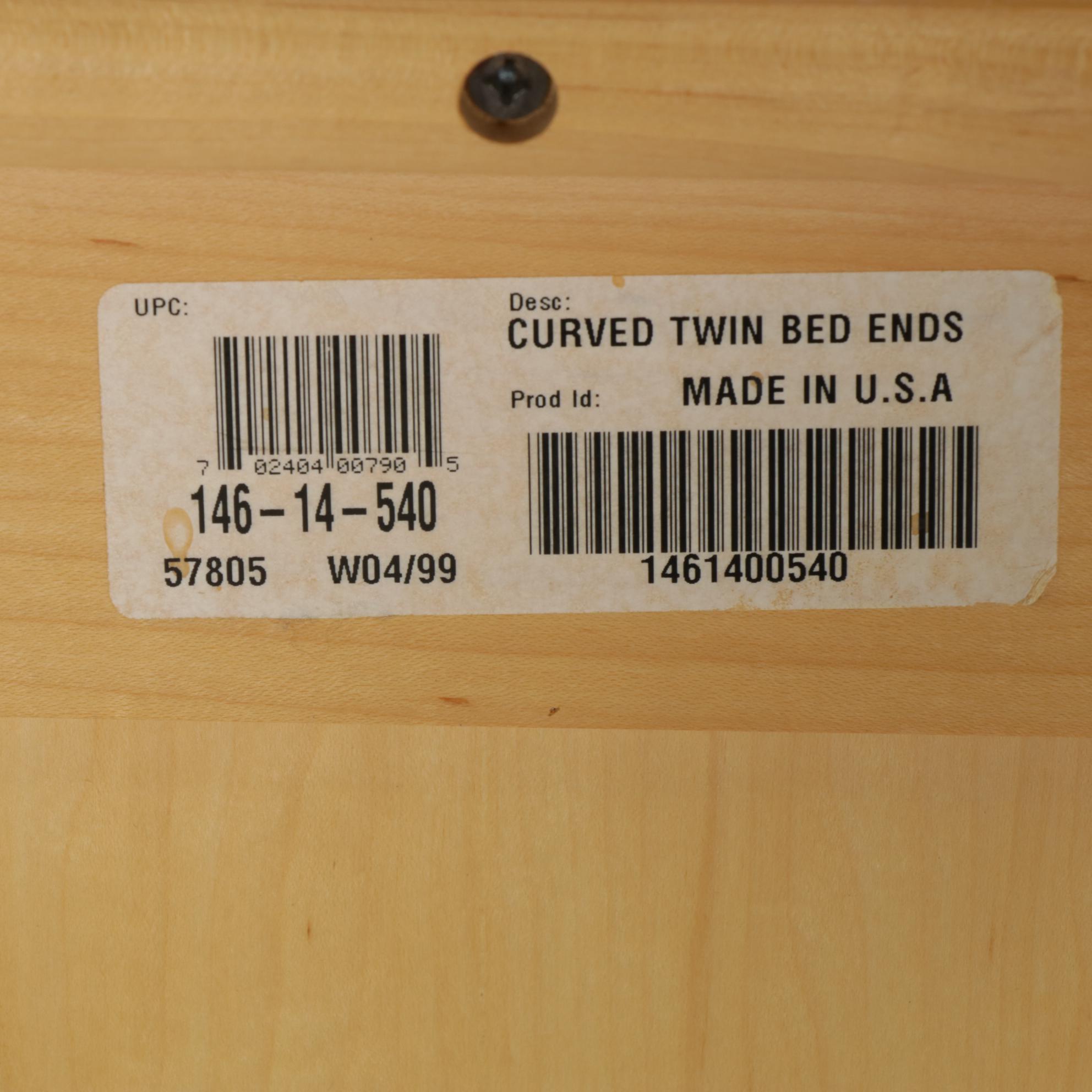 Stanley Furniture Arts & Crafts Style Twin Bunk Bed Frames, 1999