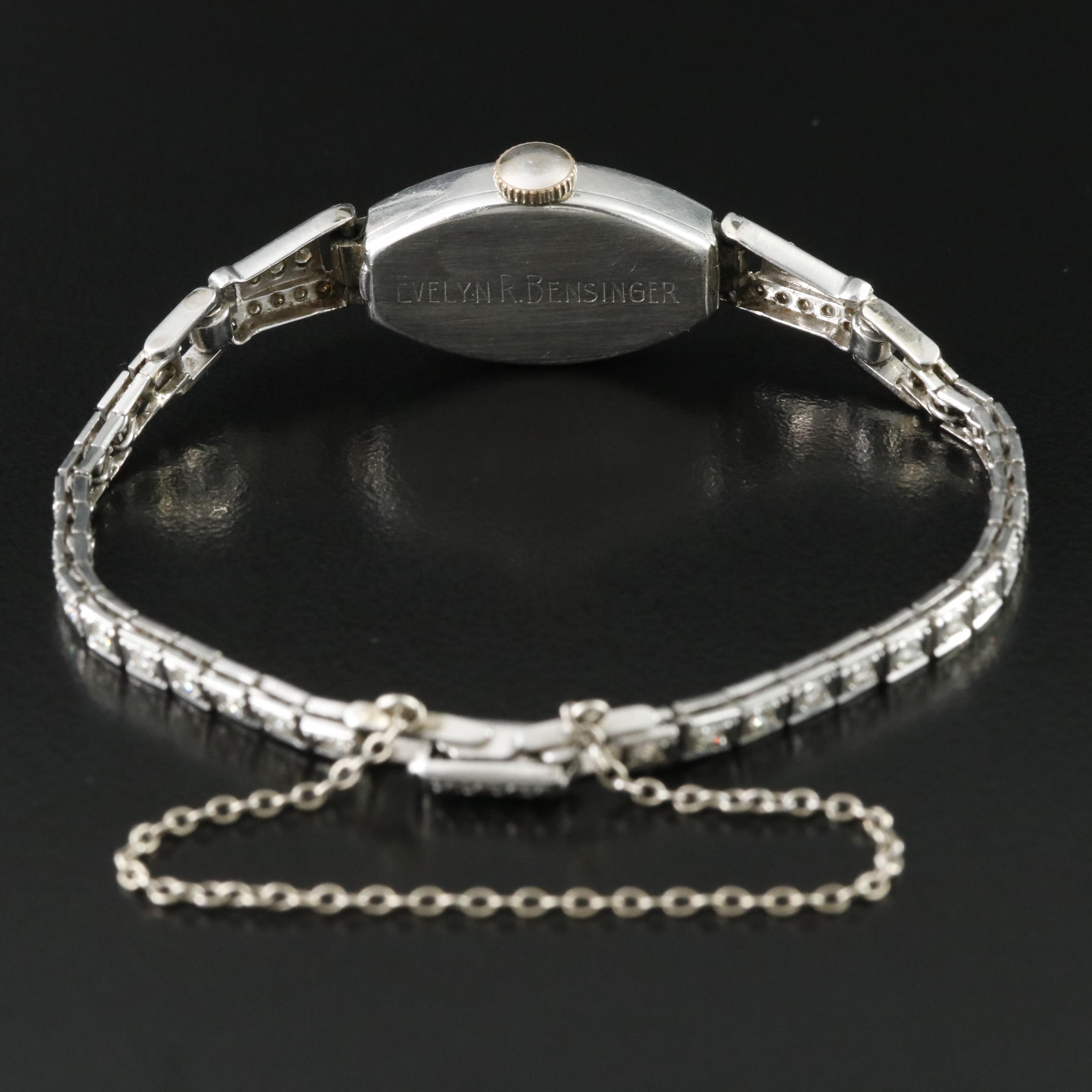 Art Deco Hamilton Platinum & Diamond Cocktail Watch