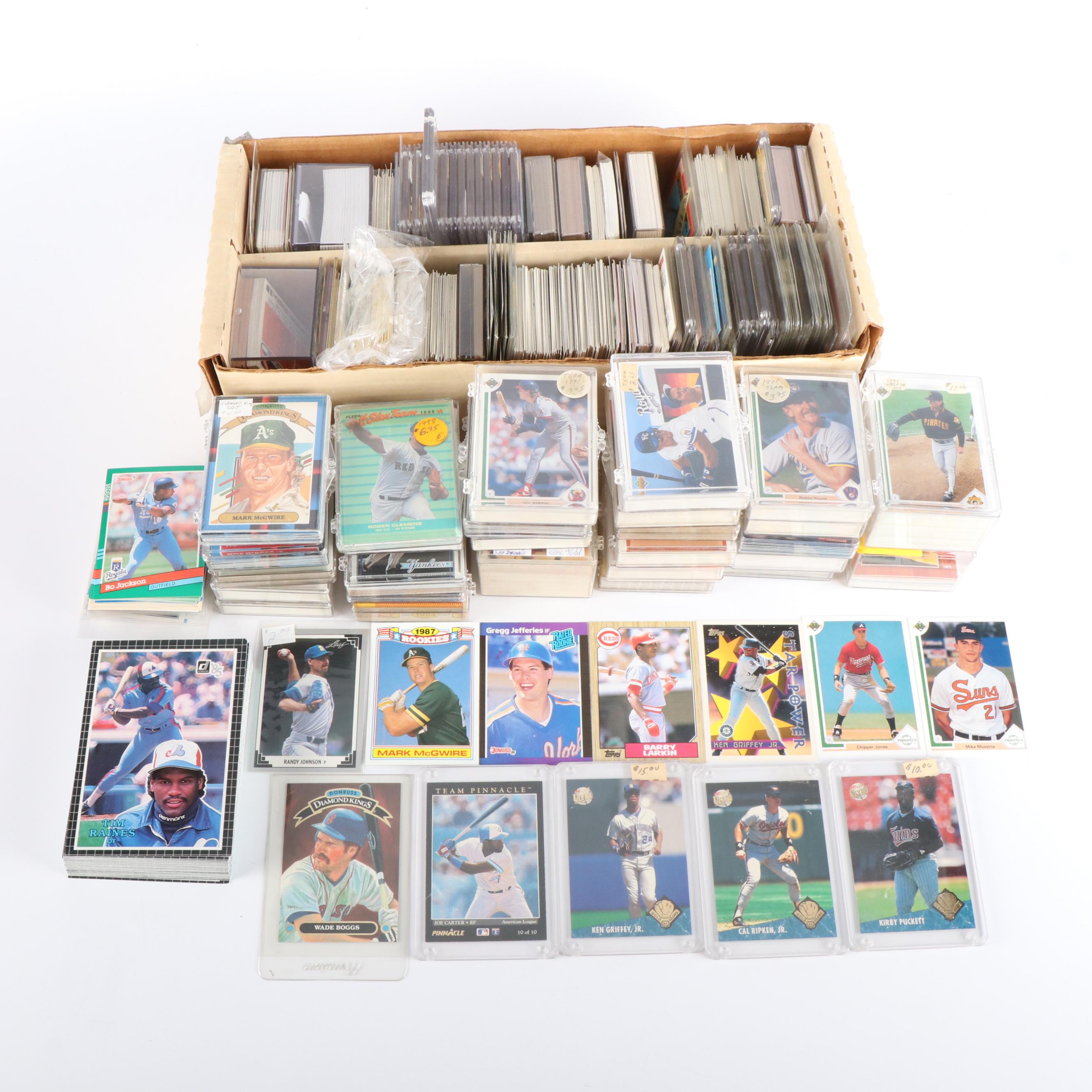 Donruss with Other Baseball Cards Featuring Ken Griffey Jr., Mark McGwire, More