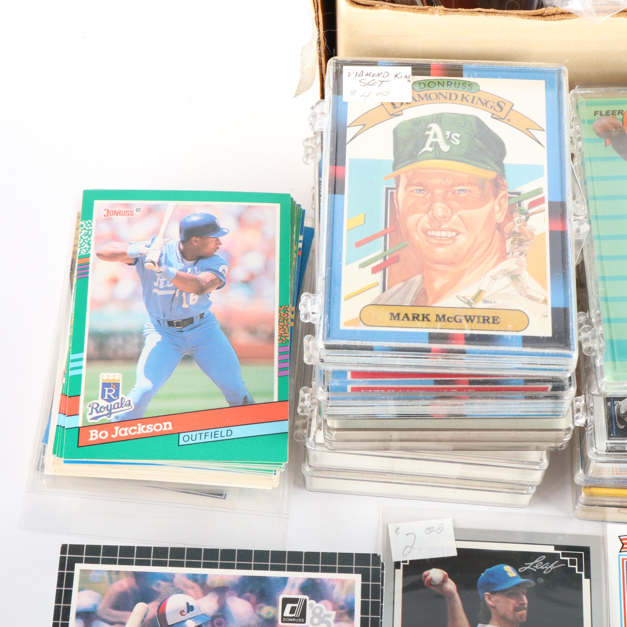 Donruss with Other Baseball Cards Featuring Ken Griffey Jr., Mark McGwire, More