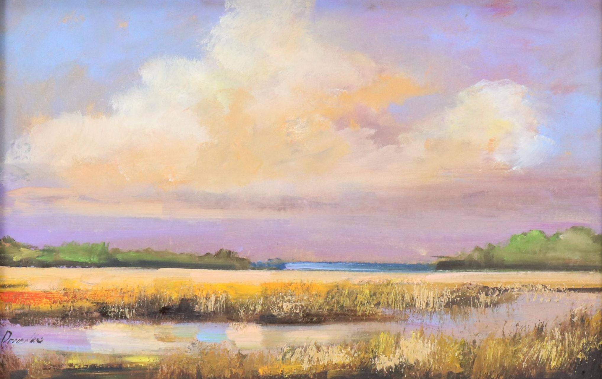 Natalia Demenko Sunset Landscape Oil Painting, 21st Century