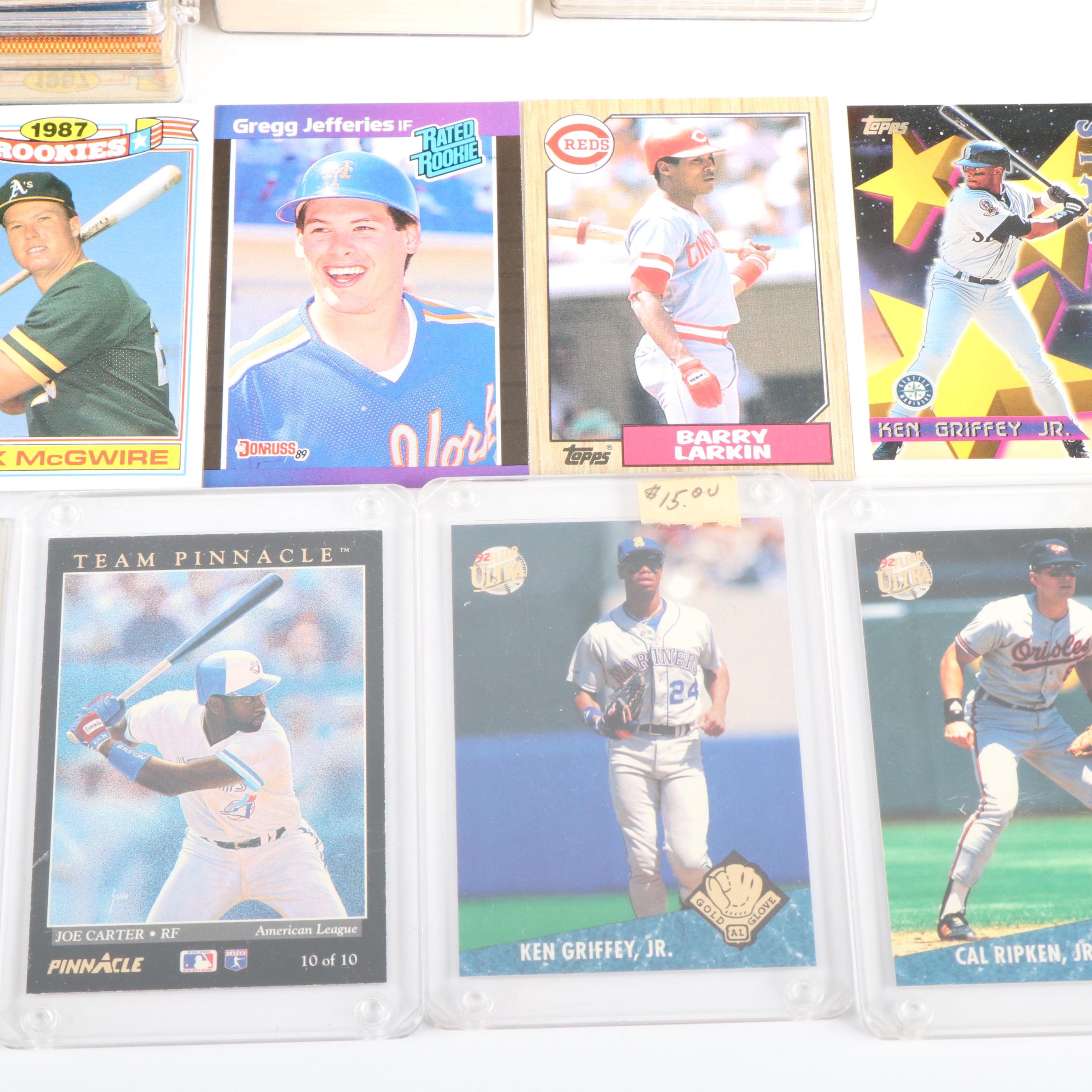 Donruss with Other Baseball Cards Featuring Ken Griffey Jr., Mark McGwire, More