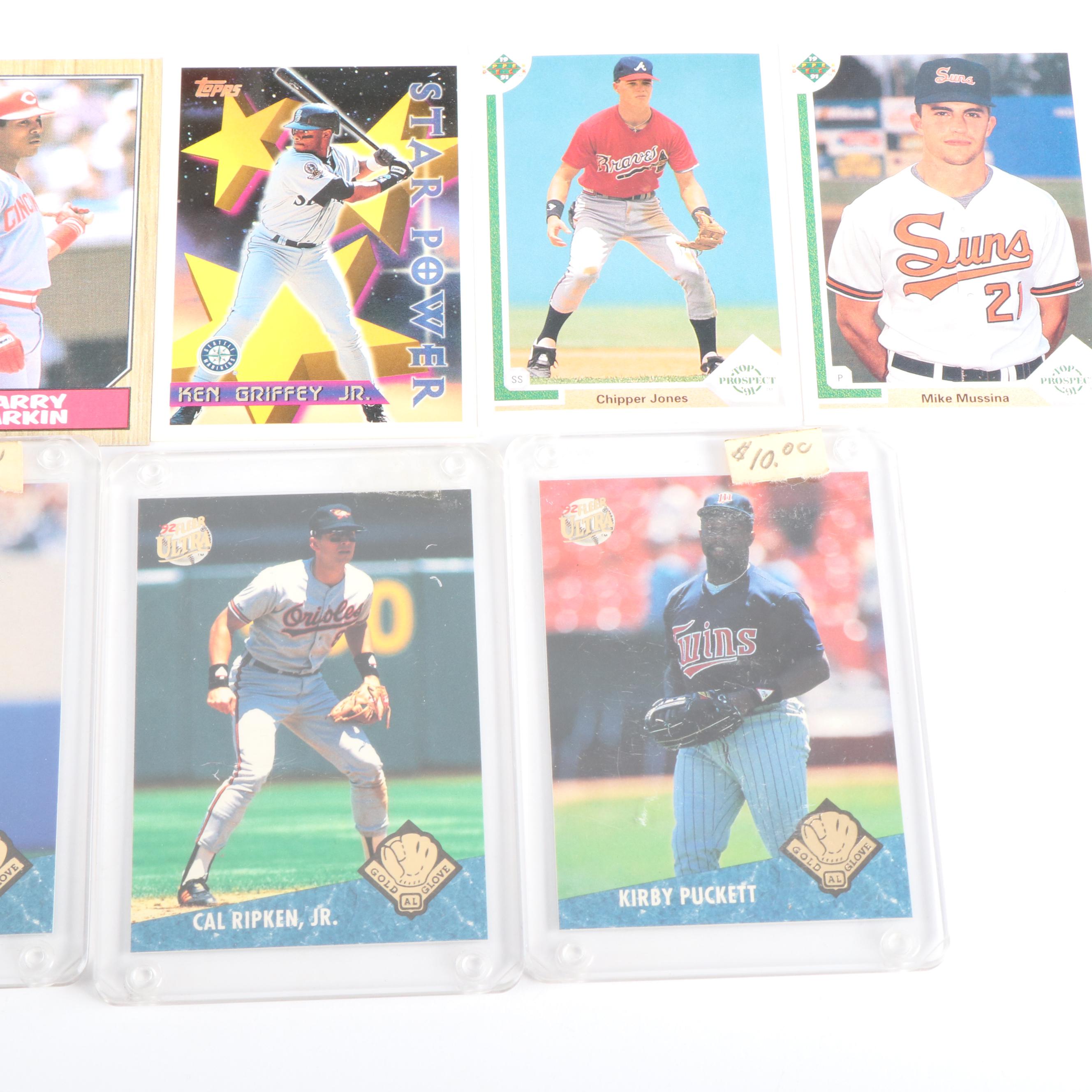 Donruss with Other Baseball Cards Featuring Ken Griffey Jr., Mark McGwire, More